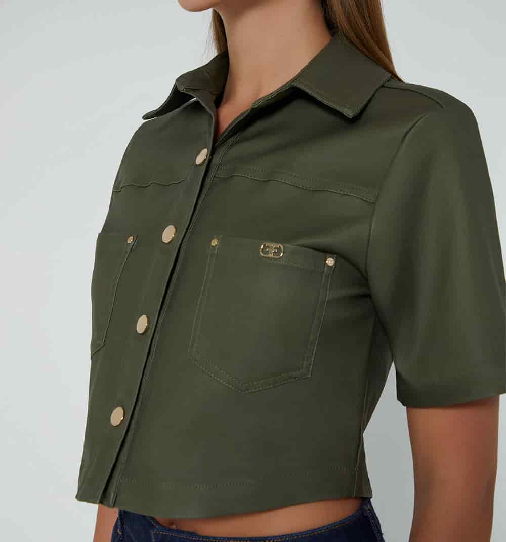 Blusa boxy manga corta - miniatura 3