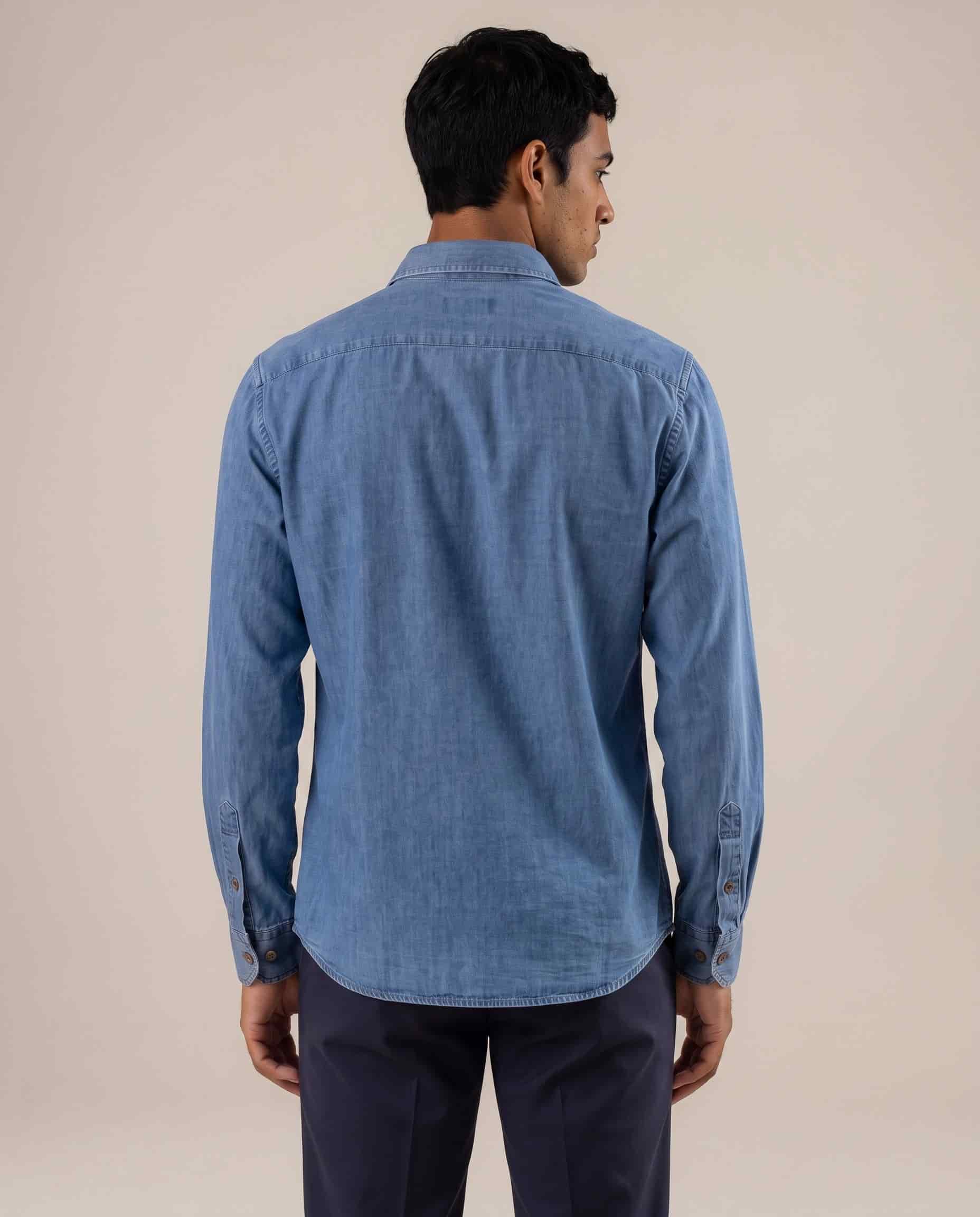 Camisa slim fit índigo - miniatura 2