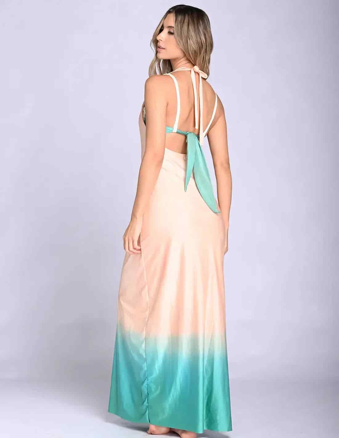 Vestido Satori Soft Pink + Turquoise - miniatura 2