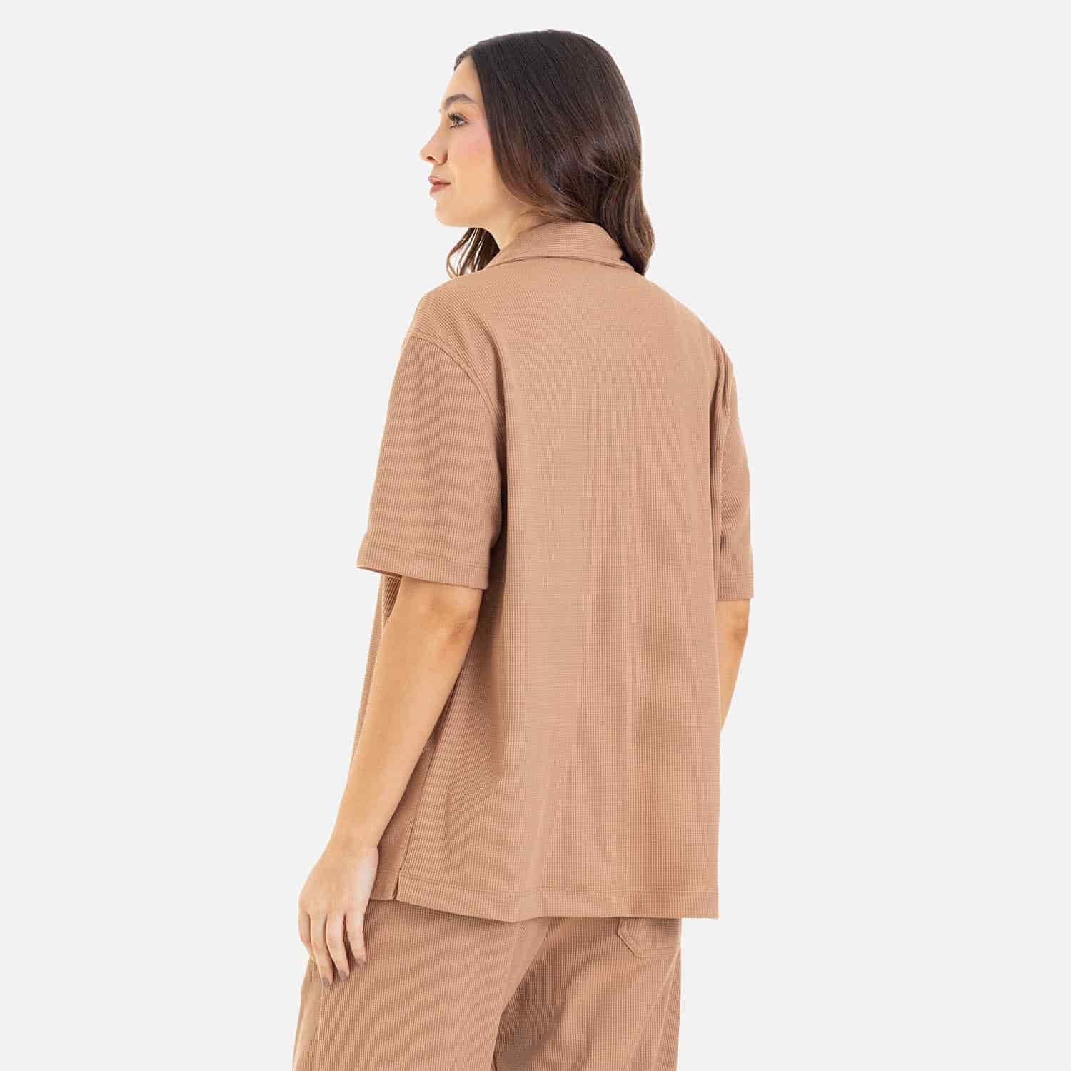 Relaxed Short Sleeve Shirt Mocca - miniatura 12