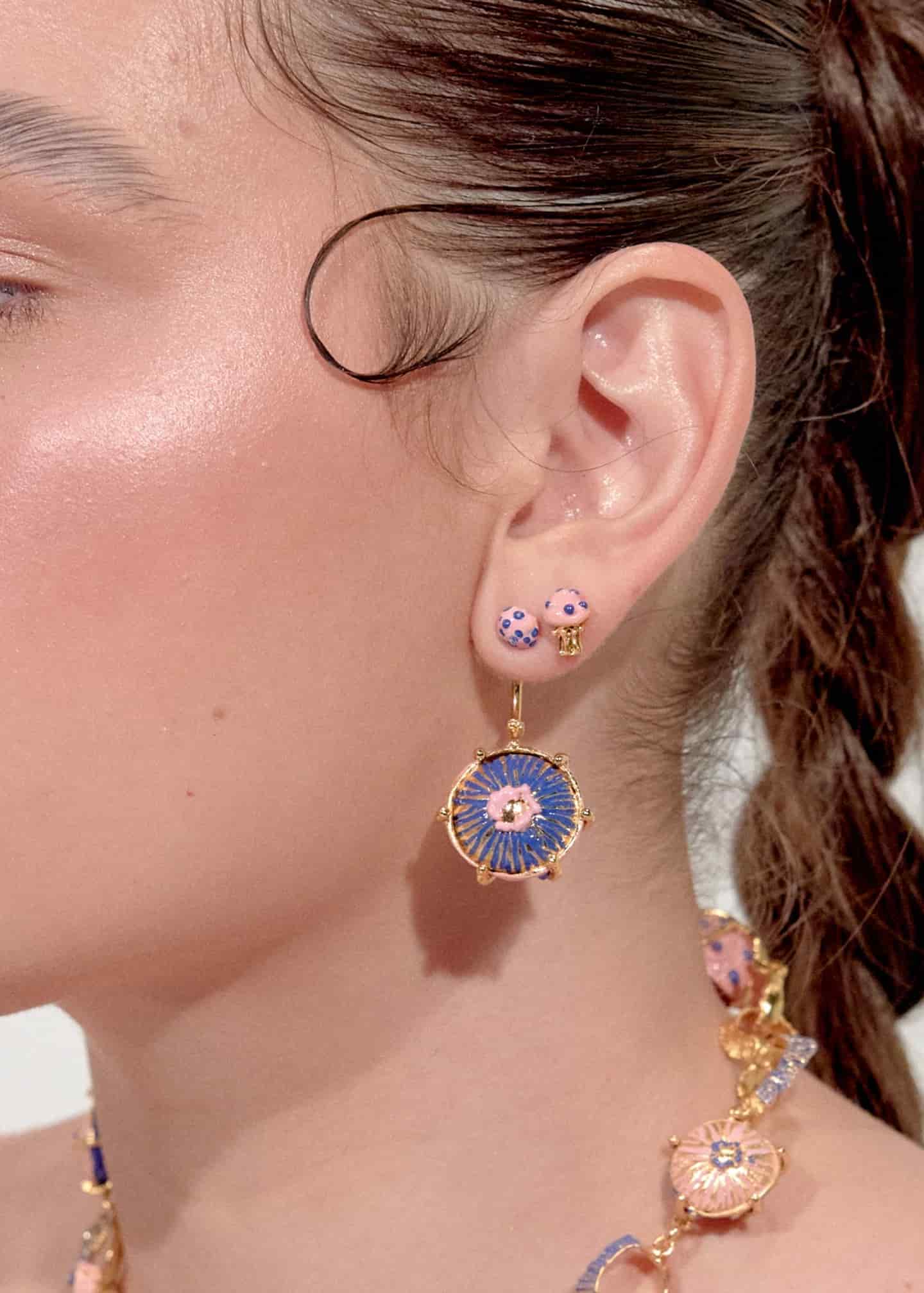 Aretes Seticas azul - miniatura 2
