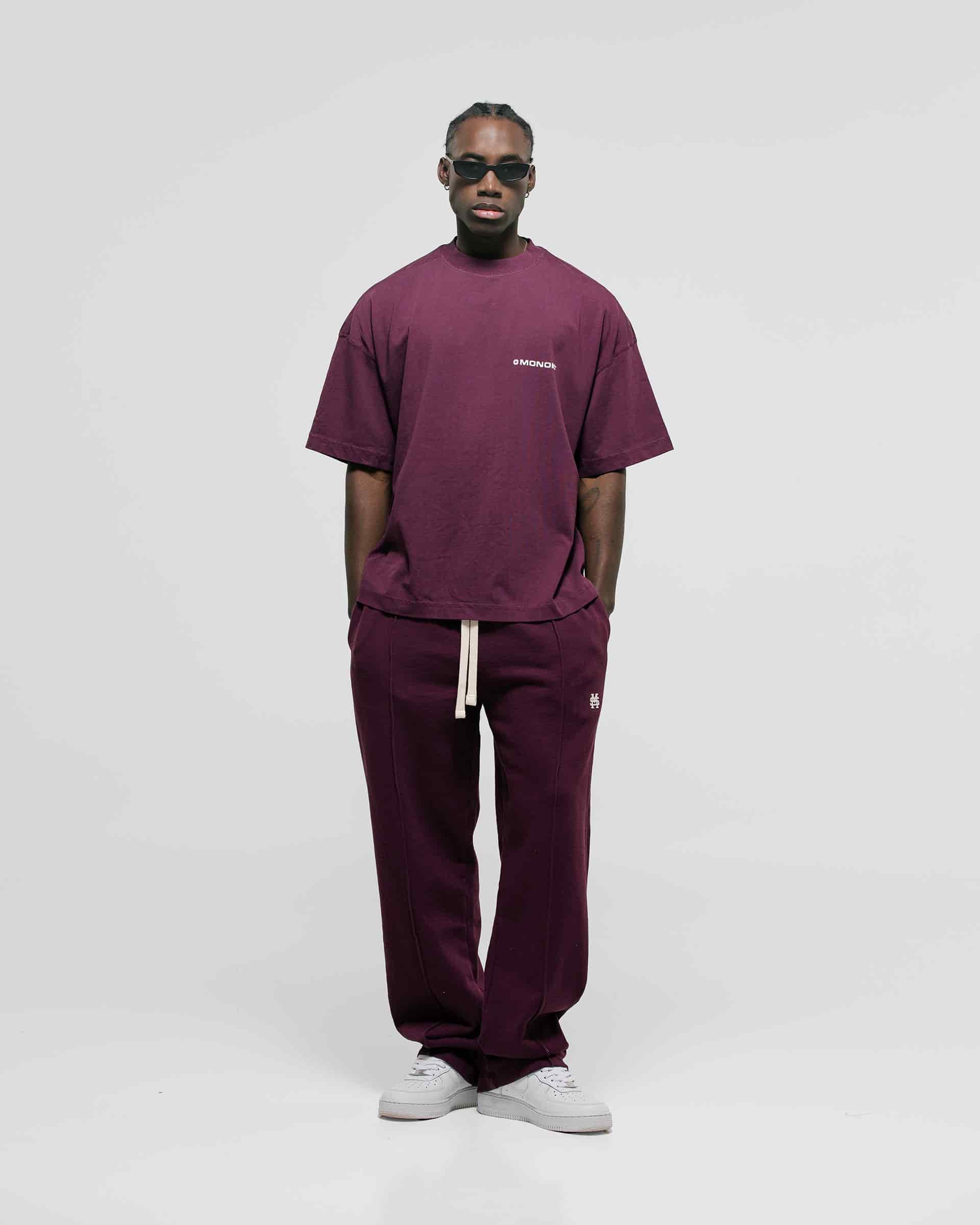 Camiseta Boxy Fit Básica V3 - Burgundy - miniatura 3