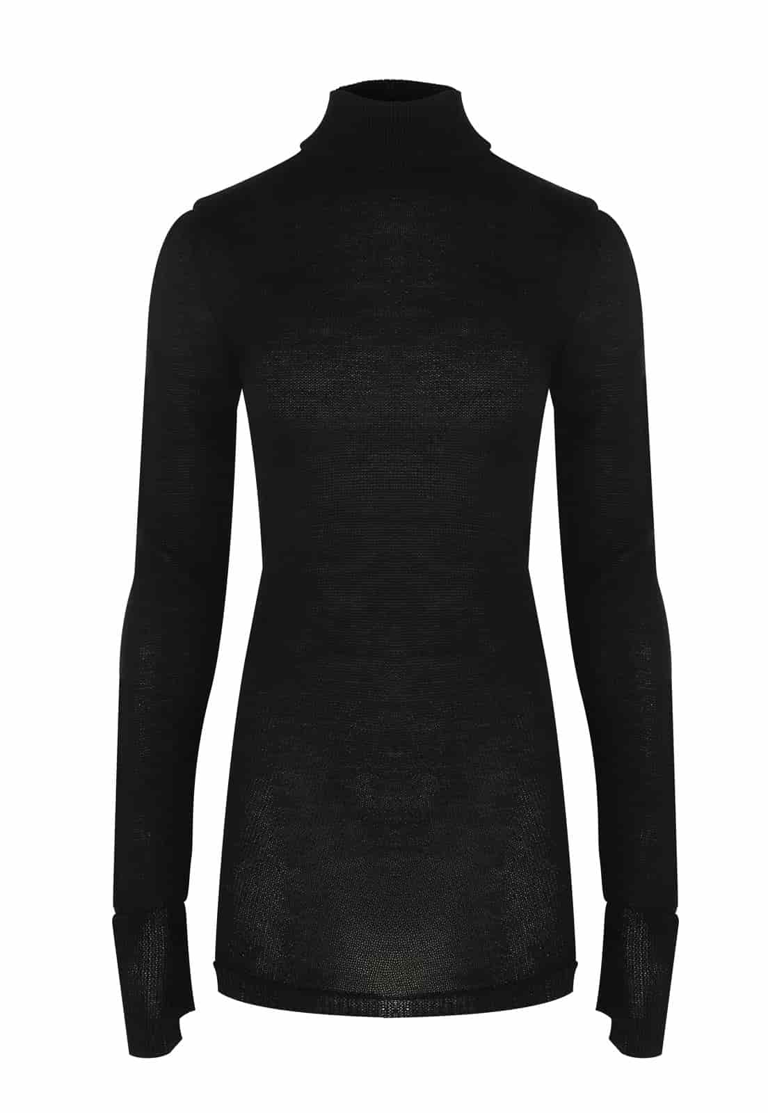 BABY ALPACA SILK KNITTED TURTLENECK SWEATER - miniatura 8
