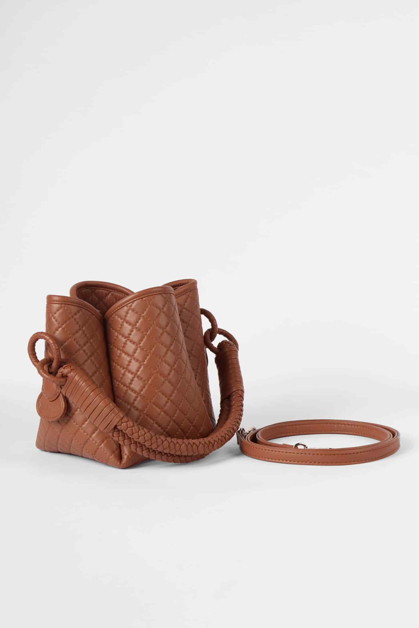 Tulip Mini Bucket Bag, Brandy - miniatura 4