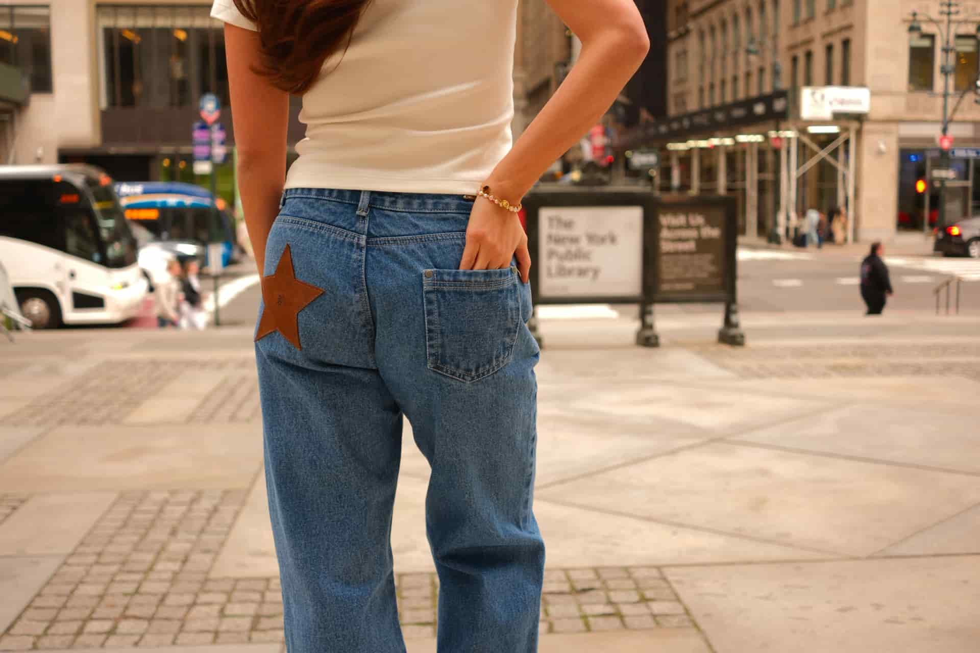 Chunky Leather Star Jeans - miniatura 4