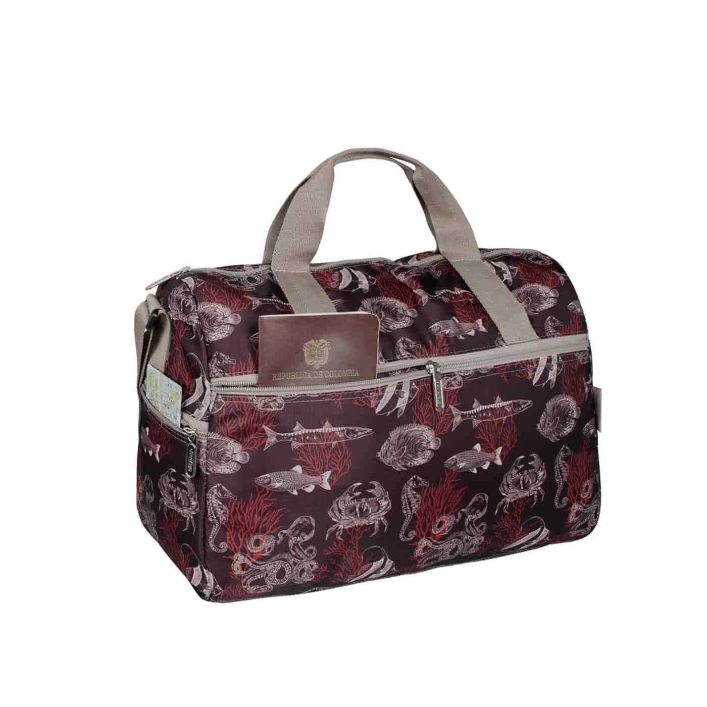 Maleta M ULTRA Plegable Estampado Coral Citybags - miniatura 4