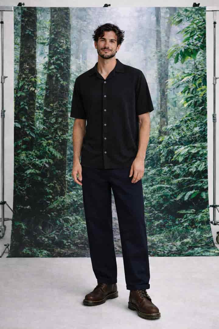 Camisa tejida ligera negra - miniatura 1