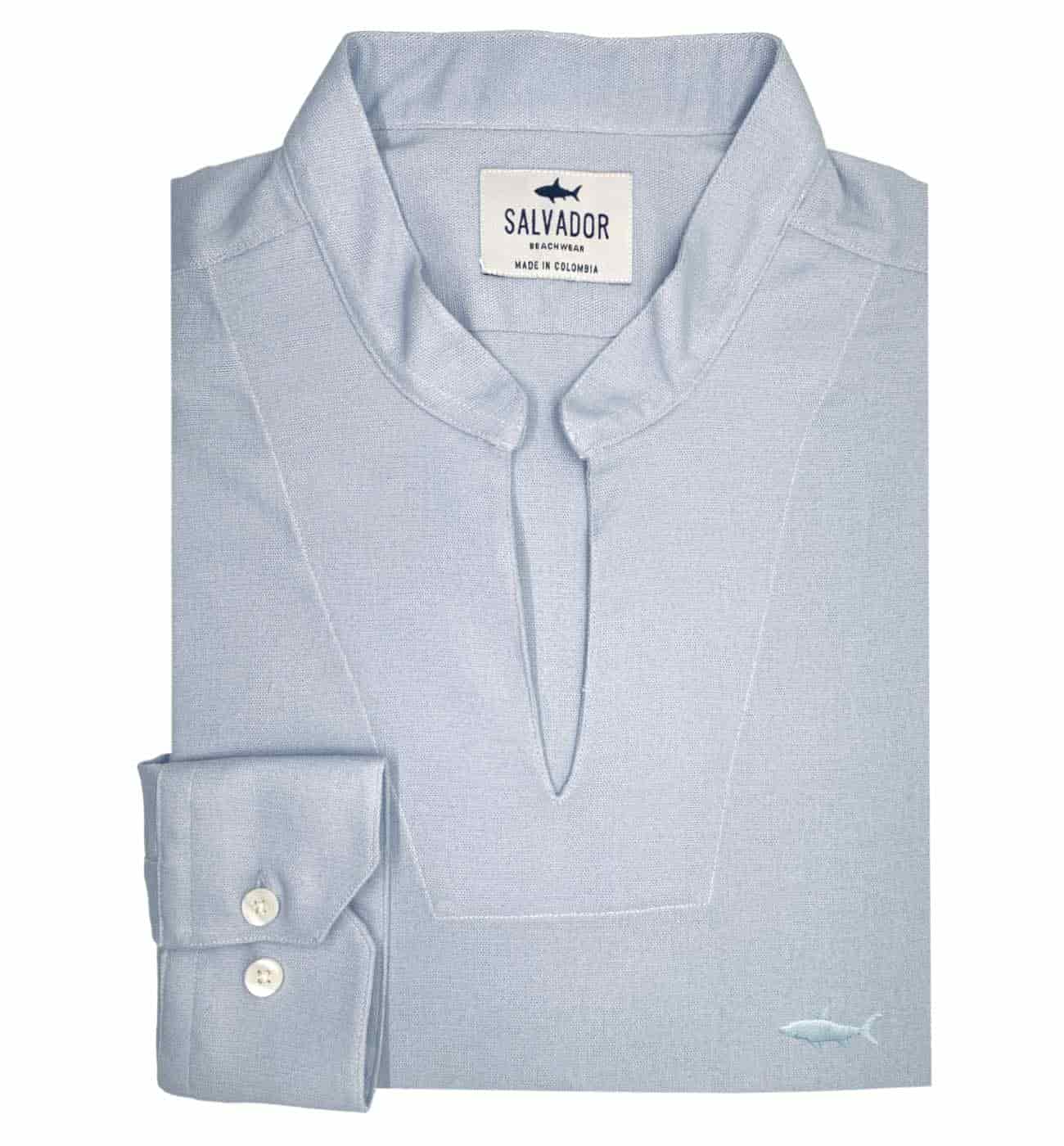 CAMISA DUNNOS FLEX AZUL CLARA - miniatura 1