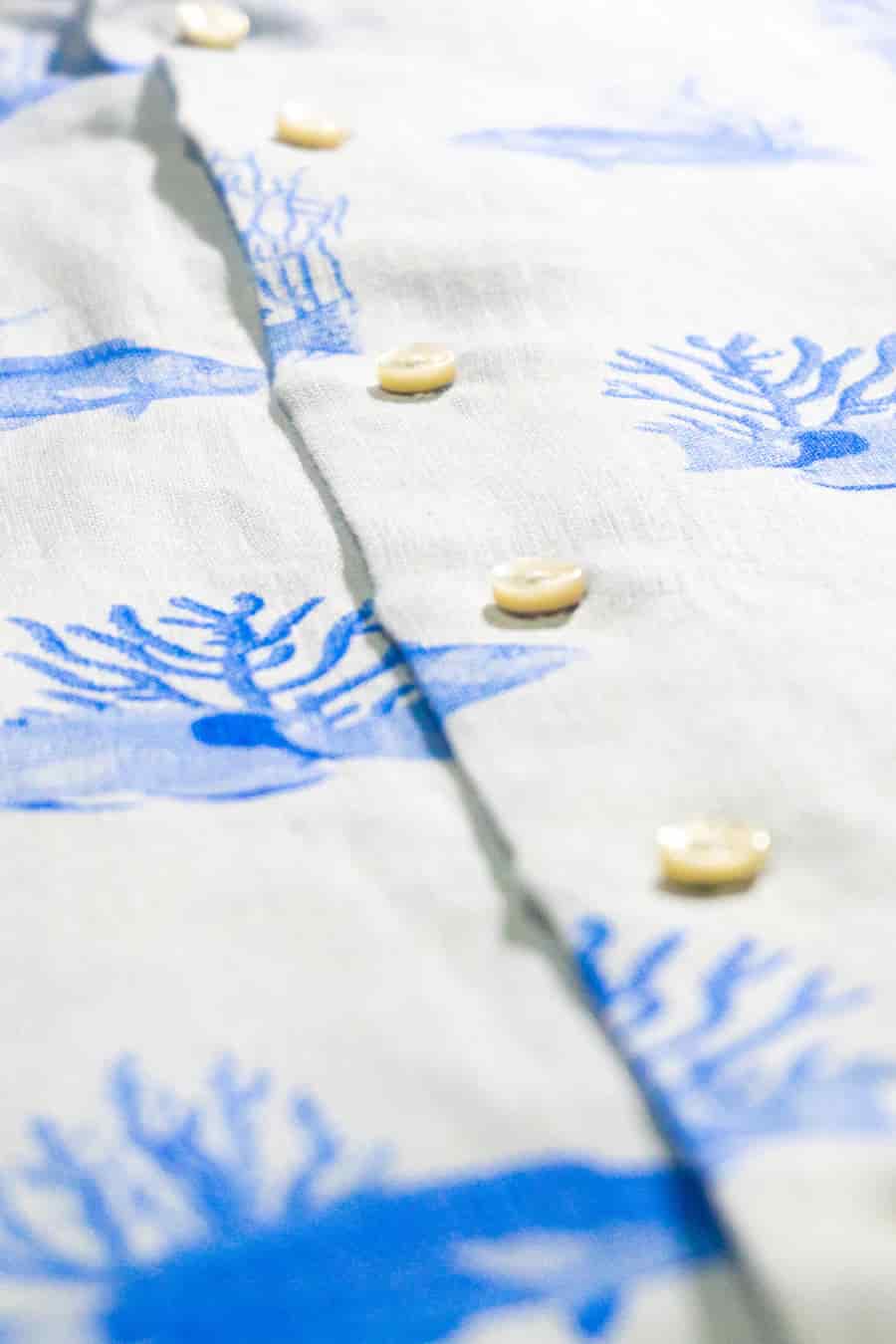 Men's linen shirt light blue leviatan - miniatura 1