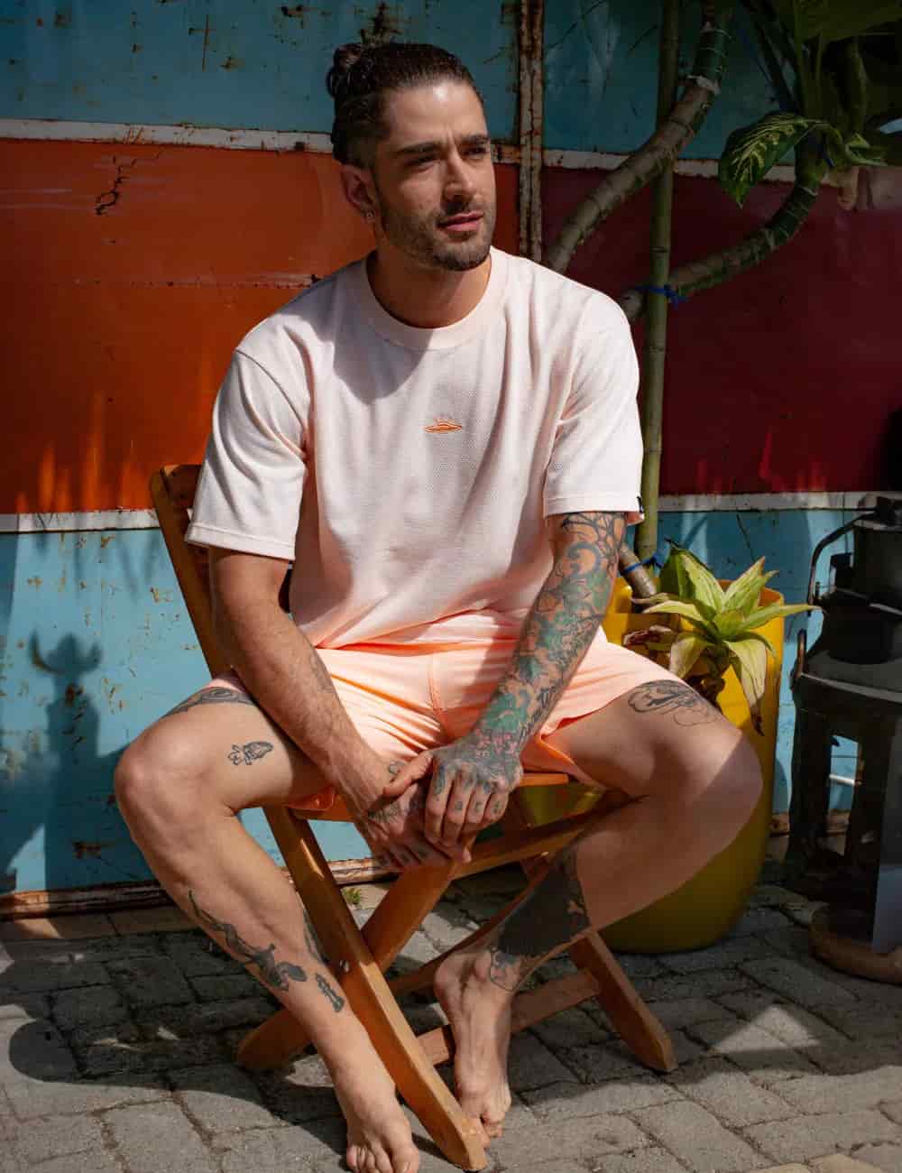 Camiseta Oversize Hawaii rosa Hombre - miniatura 6