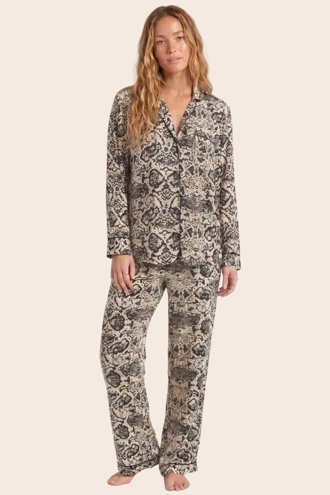 Ivory Snake Pijama Shirt - miniatura 1