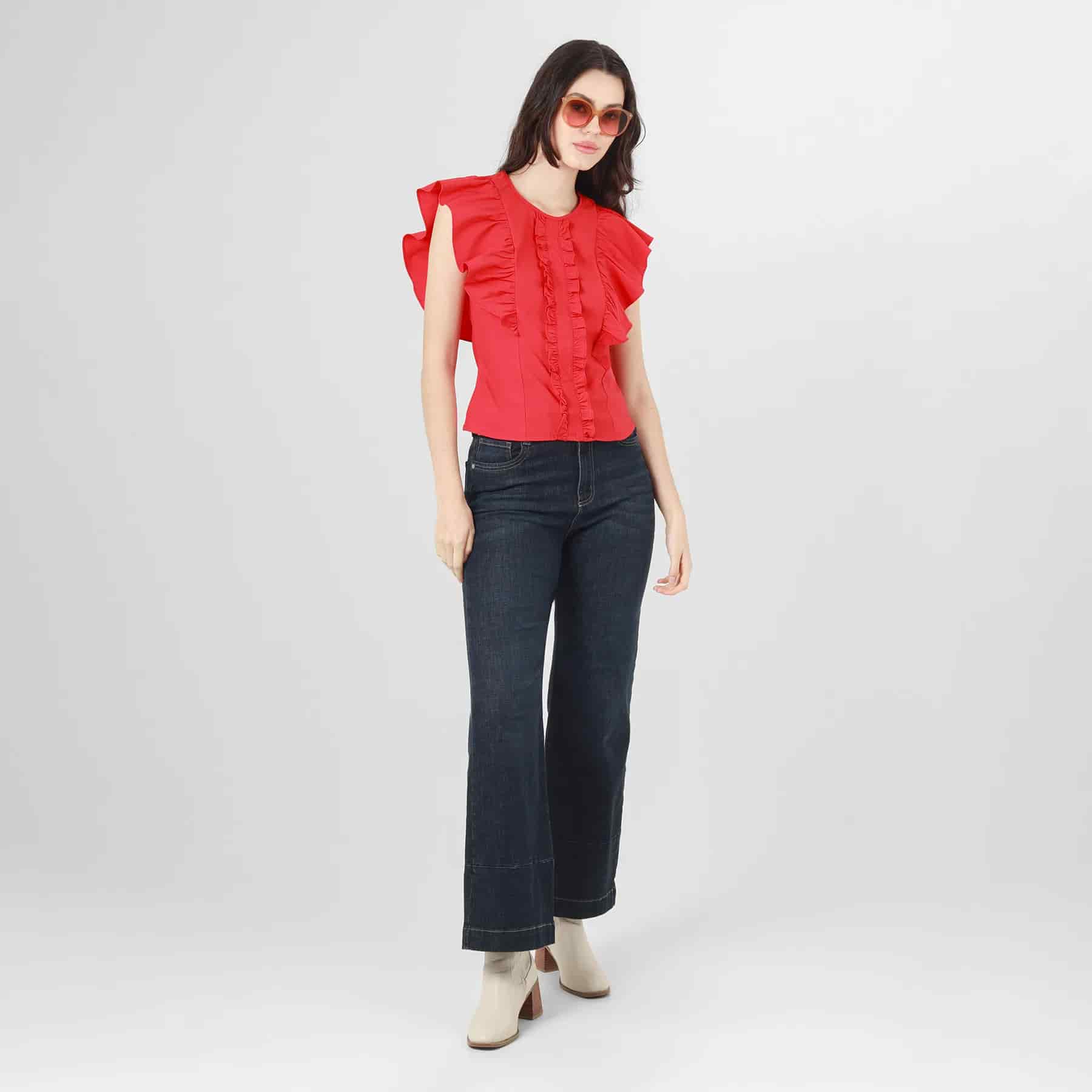 Blusa Cuello Redondo Manga Sisa - miniatura 13