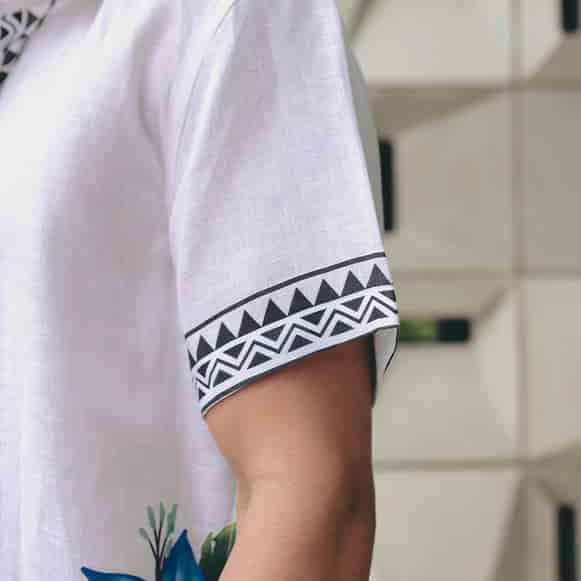 CAMISA MC 100% LINO ESTAMPADO VA HOMBRE - miniatura 2