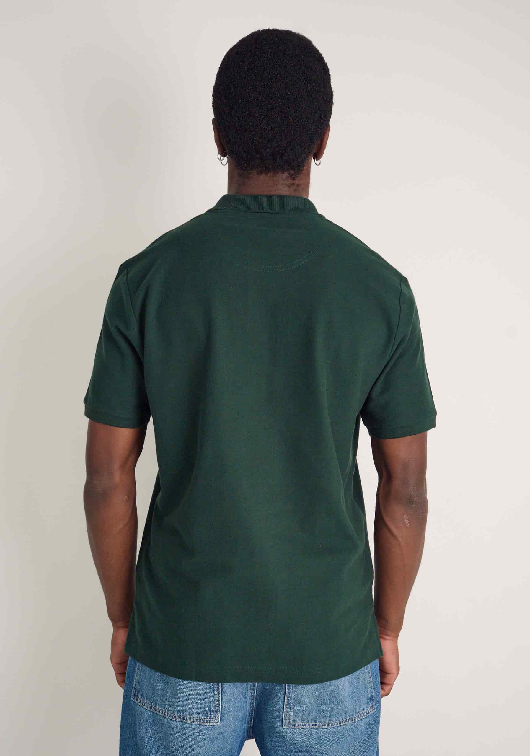 Camiseta Polo H Unicolor L-Nar Verde Osc - miniatura 5