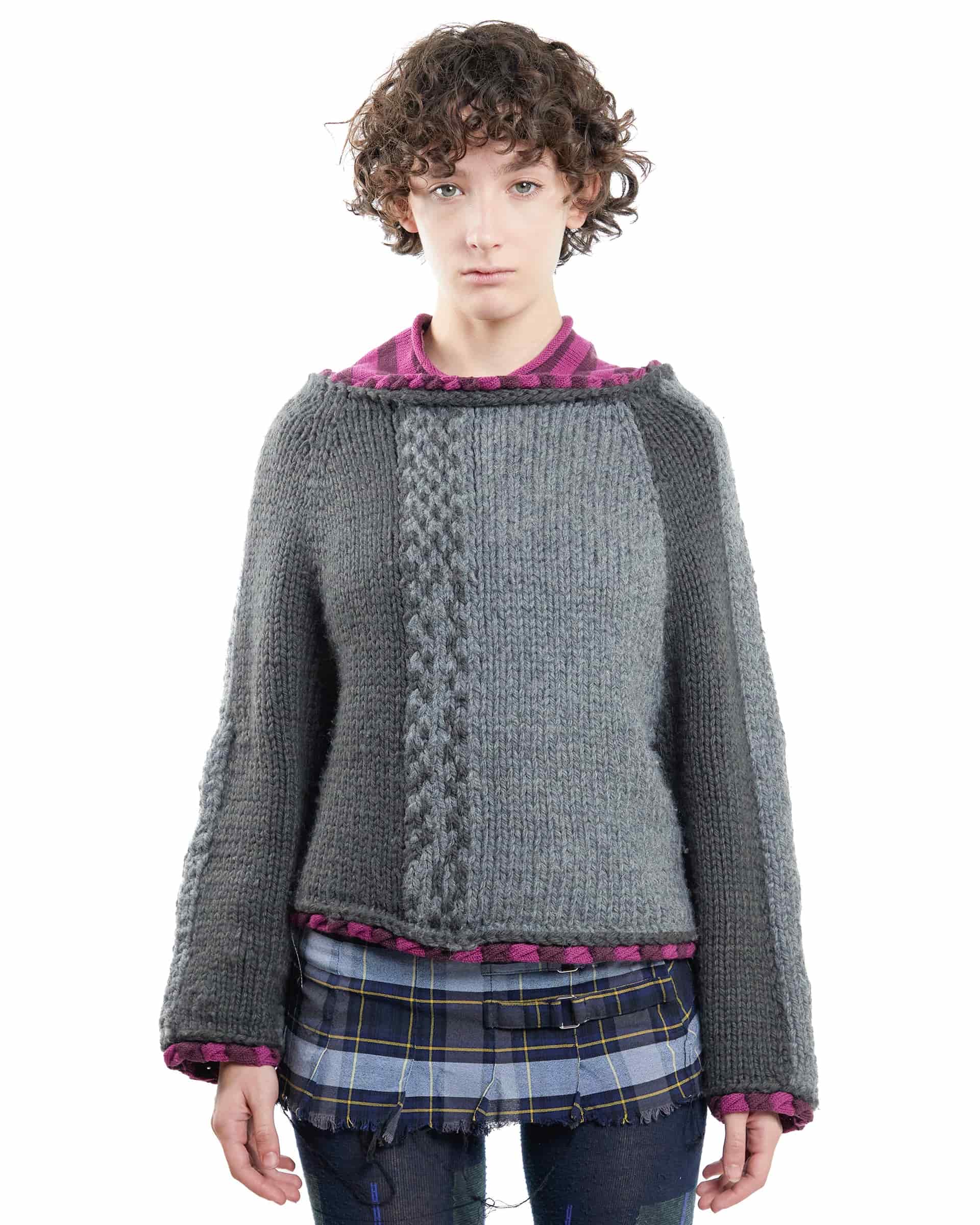 Grey-purple sweater - miniatura 1