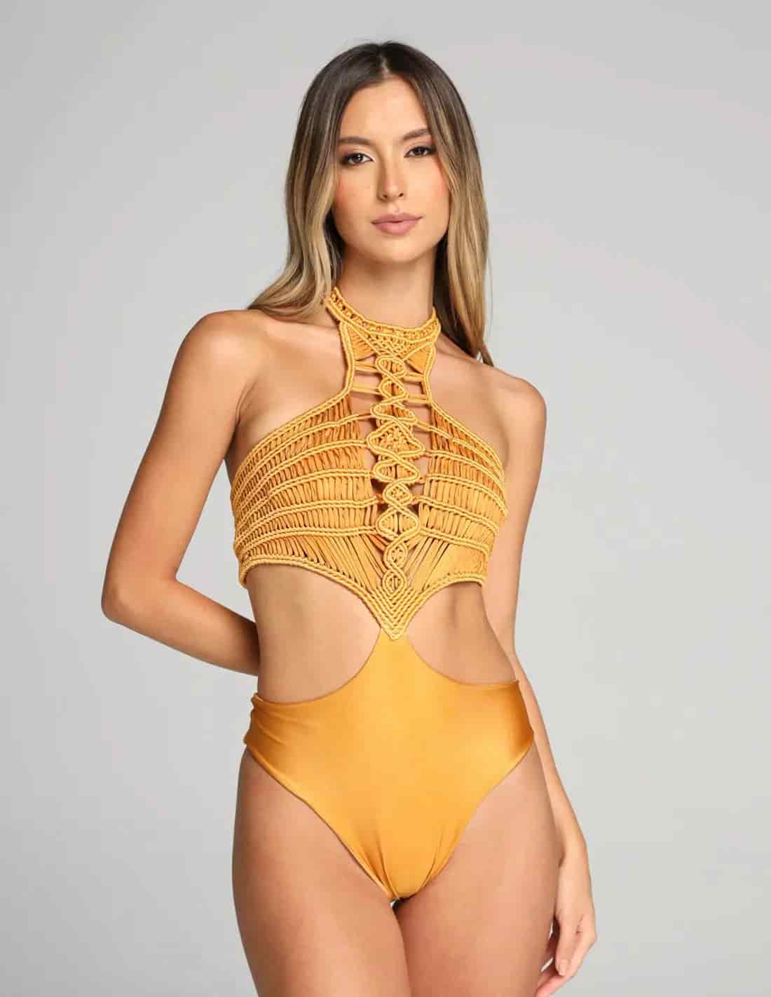 Entero Corset Gold Mustard - miniatura 1