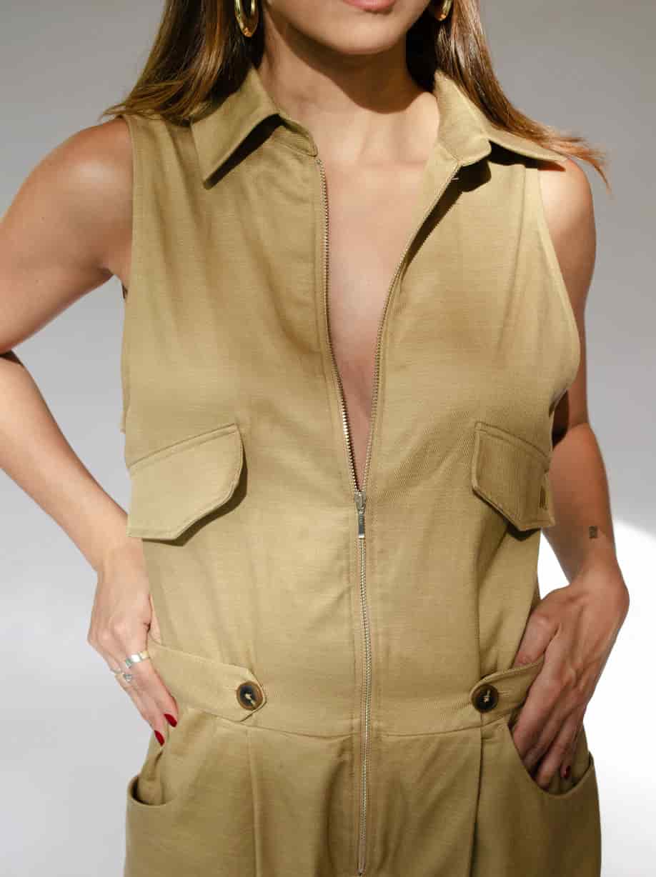 Jumpsuit Dune de tencel/algodón | Camel - miniatura 6