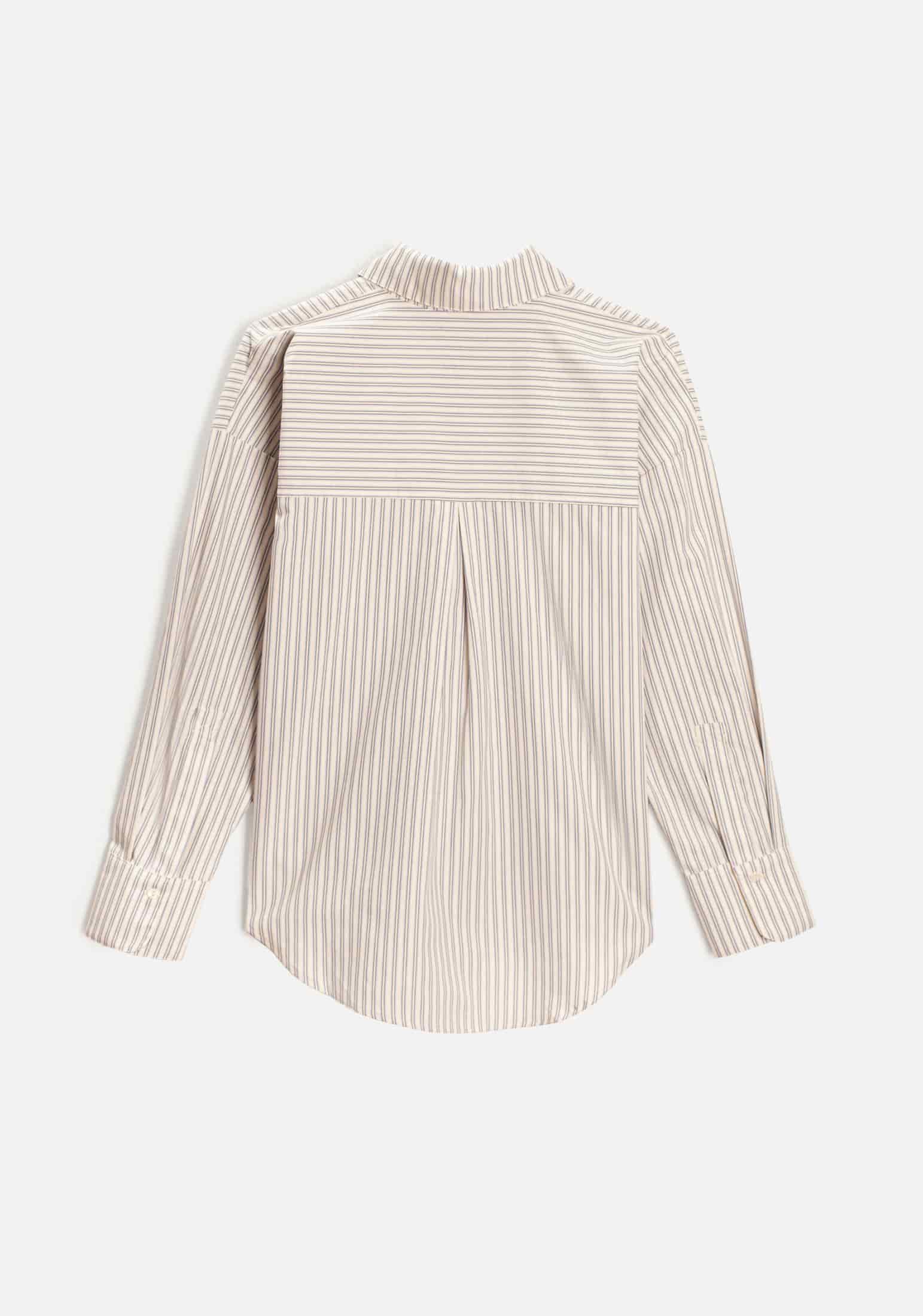 Camisa Antonella Rayas Marfil - Azul - miniatura 7