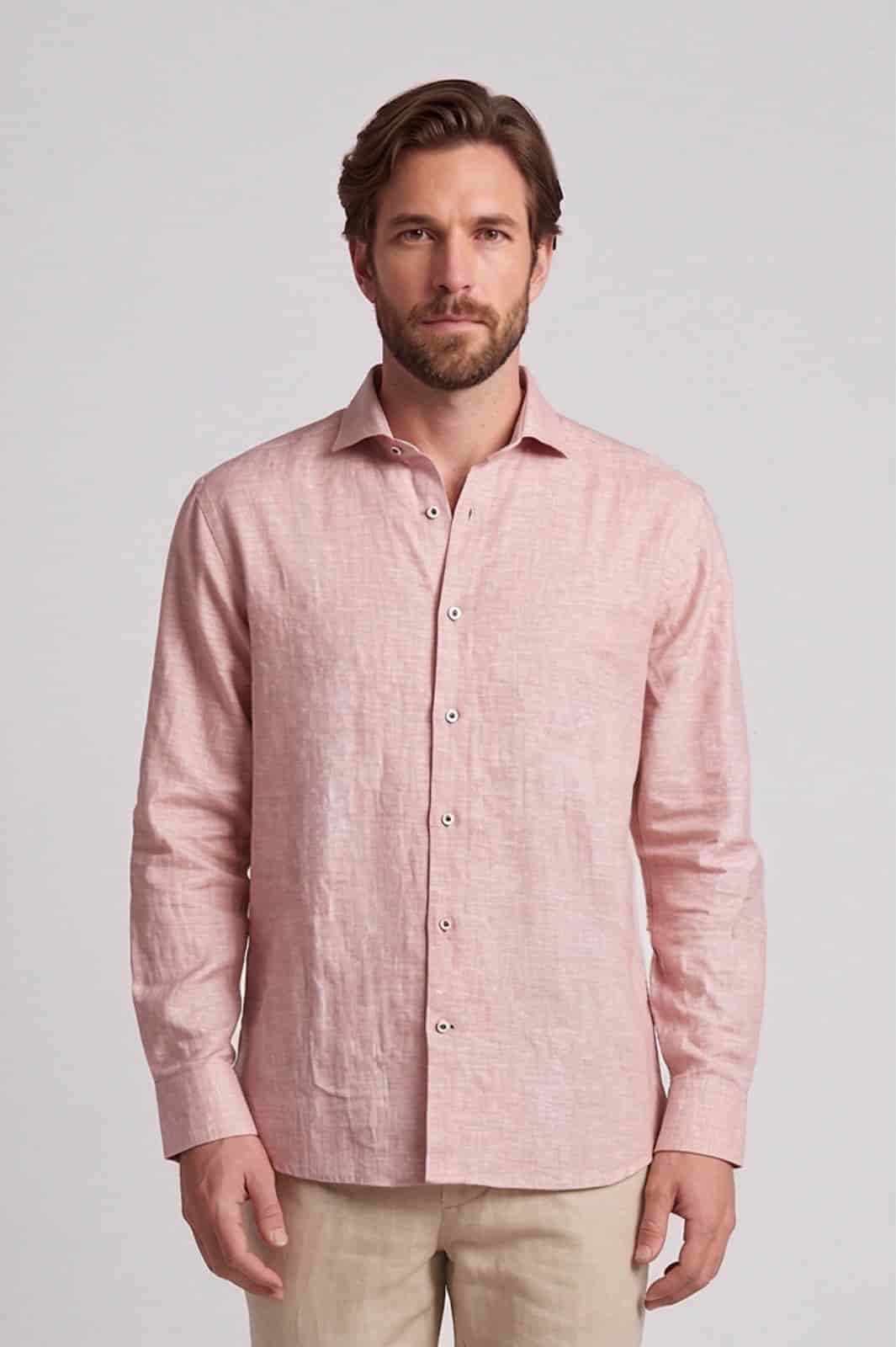 Camisa manga larga en Lino para hombre Jon Sonen 010225056 - miniatura 2