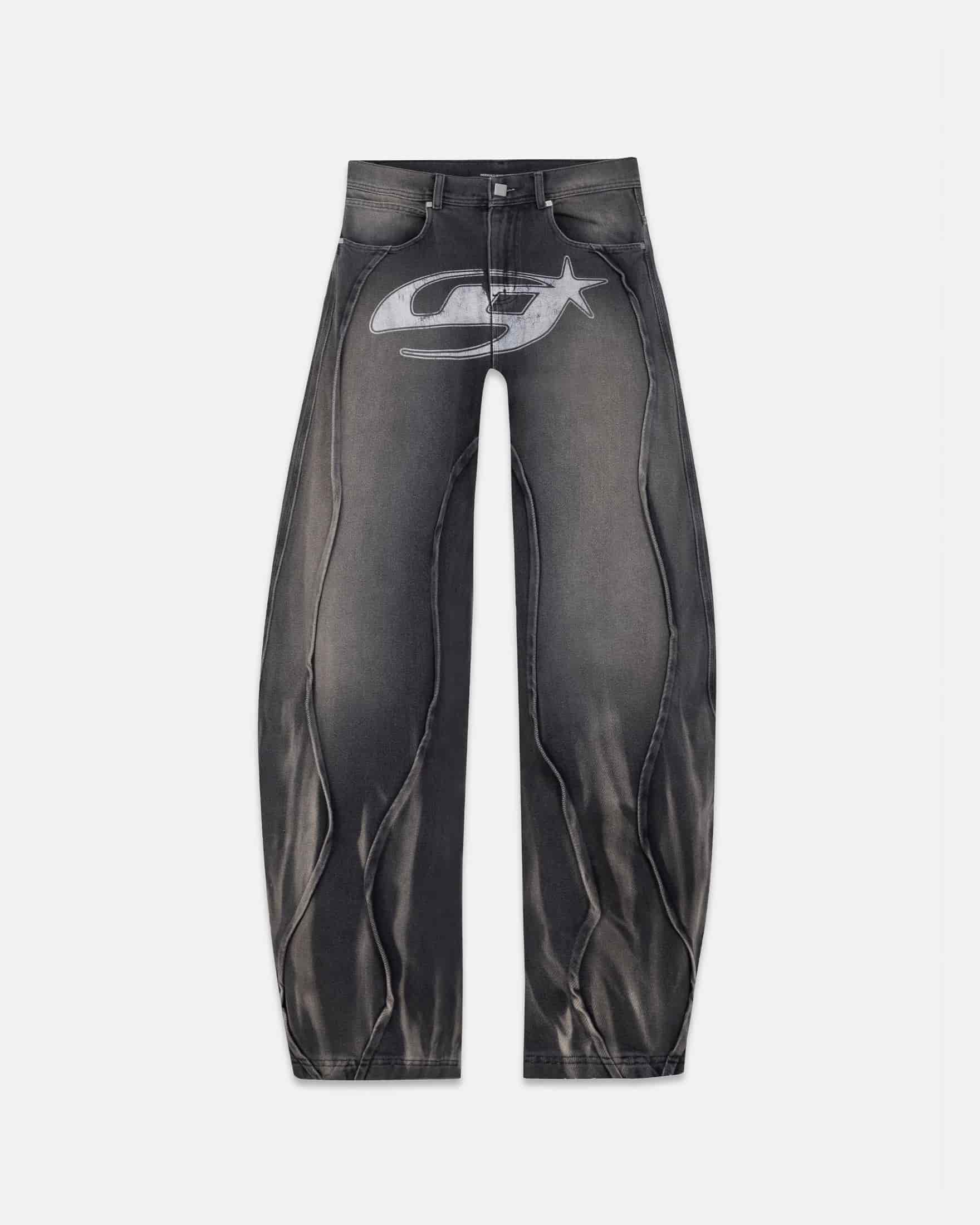 W Act 1 UG Star Barrel Vein Jean Washed Black - miniatura 1