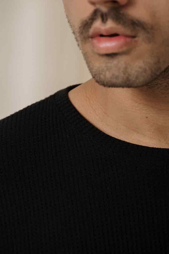 Camiseta texturizada negra - miniatura 2