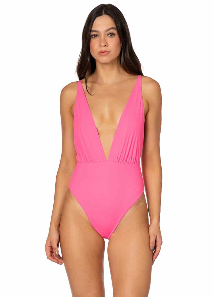 Maaji Radiant Pink Safri Plunge One Piece - miniatura 1