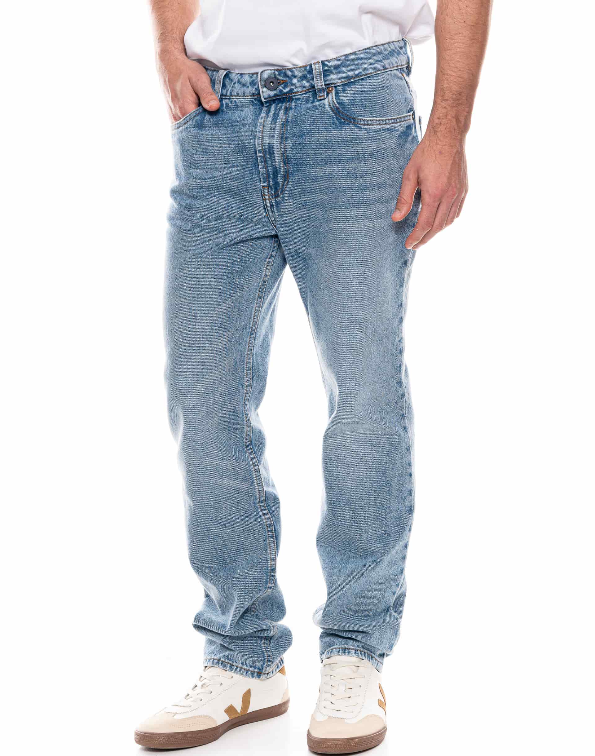 Jeans Regular Fit Tono Medio - miniatura 8