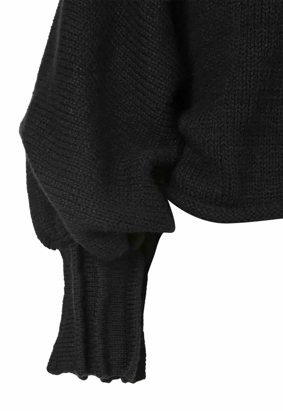 KNITTED SWEATER WITH LONG BRAIDS - miniatura 6
