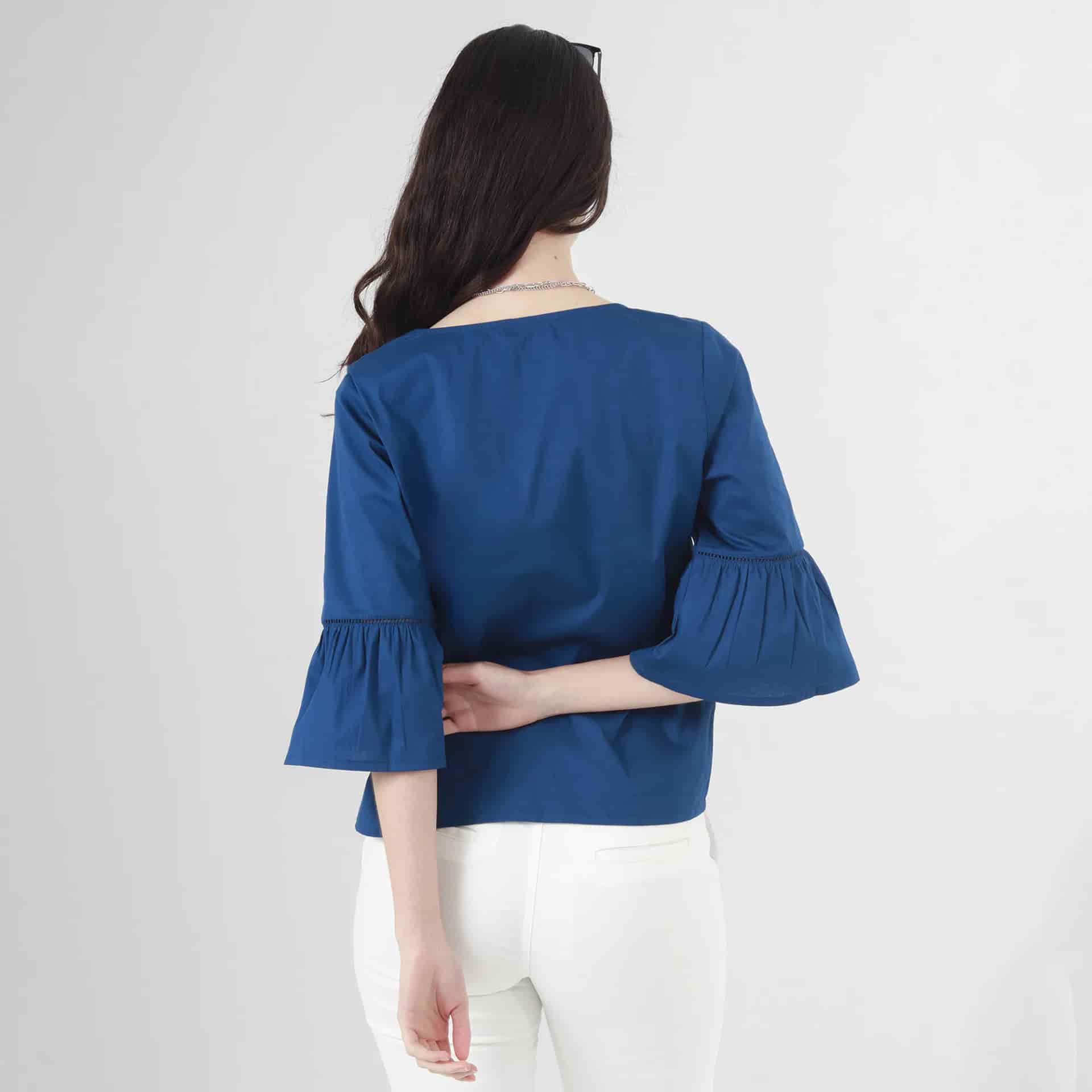 Blusa Cuello V Manga 3 Cuartos - miniatura 4