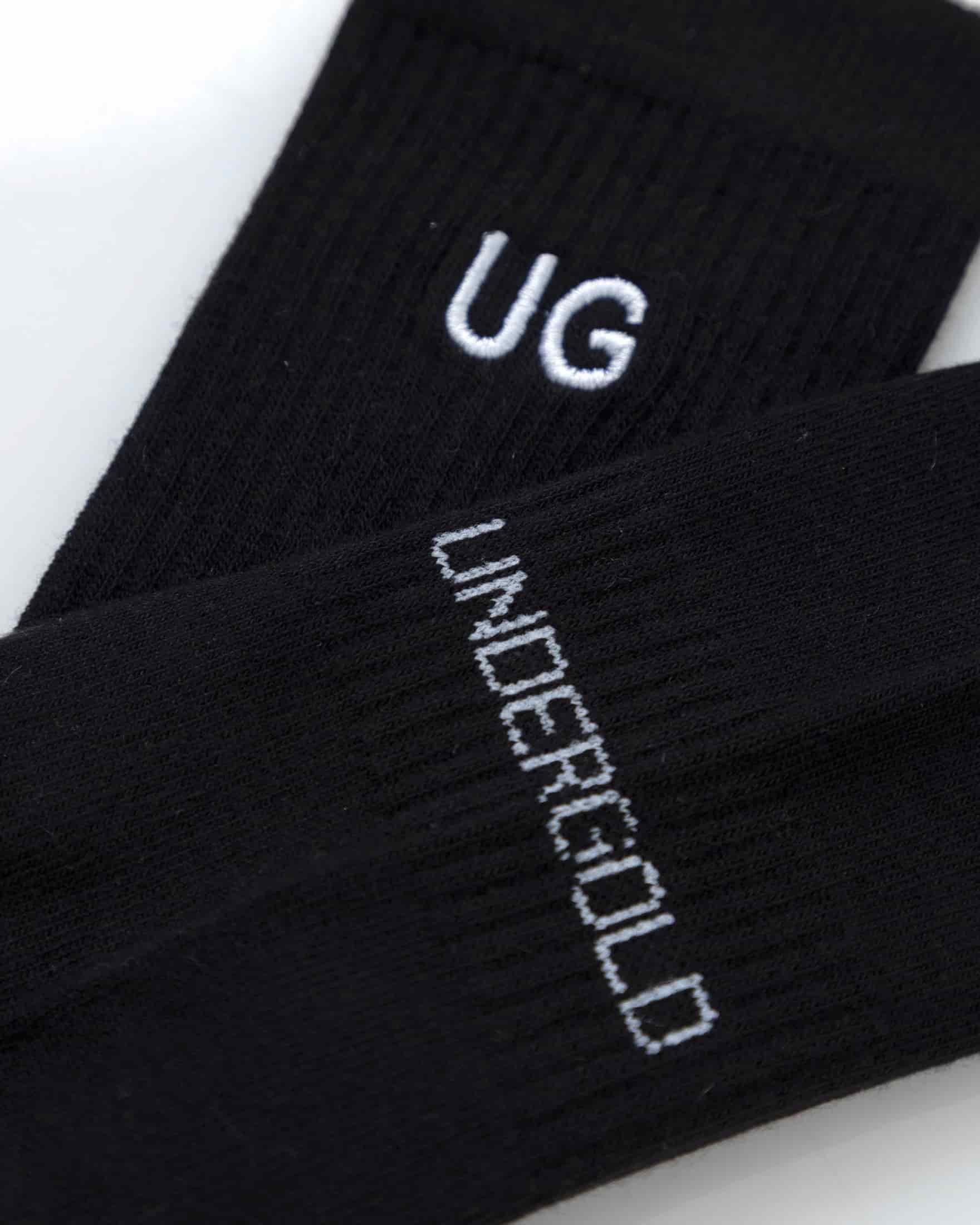 Basics Embroidered UG Socks Black - miniatura 4