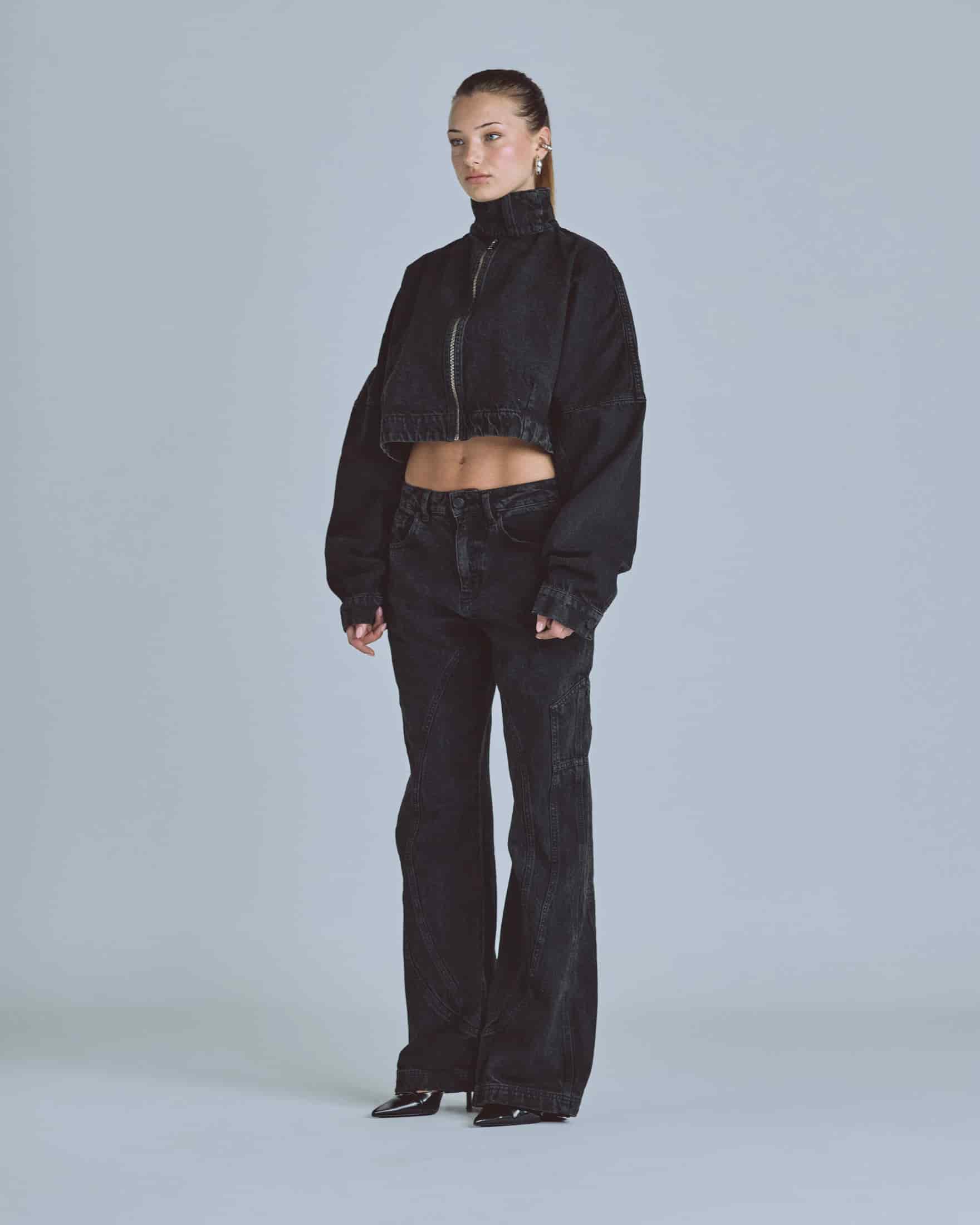 W Golden Heritage High Neck Jacket Black - miniatura 5