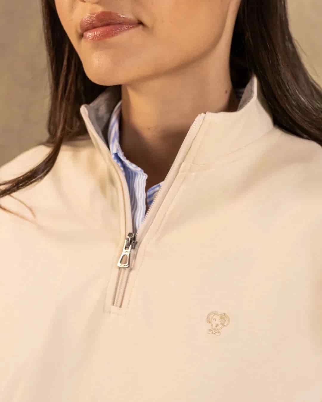 Halfzip Paris Antimanchas De Mujer Marfil - miniatura 2