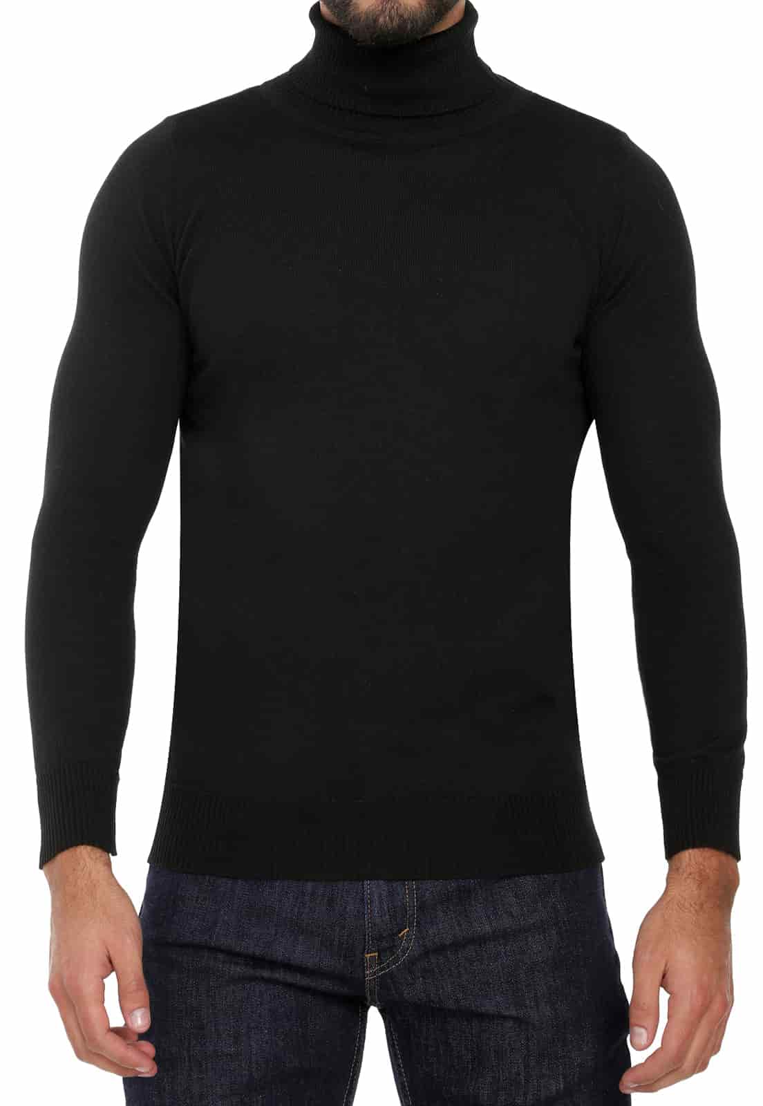 Buzo cuello tortuga negro - miniatura 3