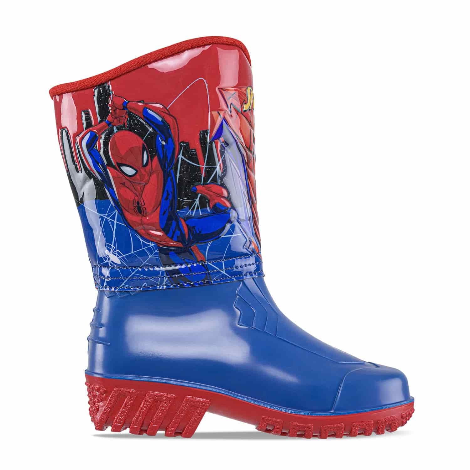 Botas Lluvia Spiderman Parker Azul-Rojo Disney Para Niño - miniatura 3