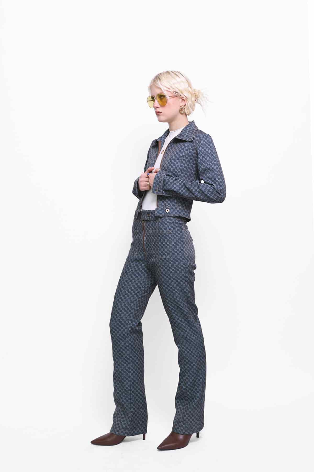 Monogram Pants in Denim - miniatura 1