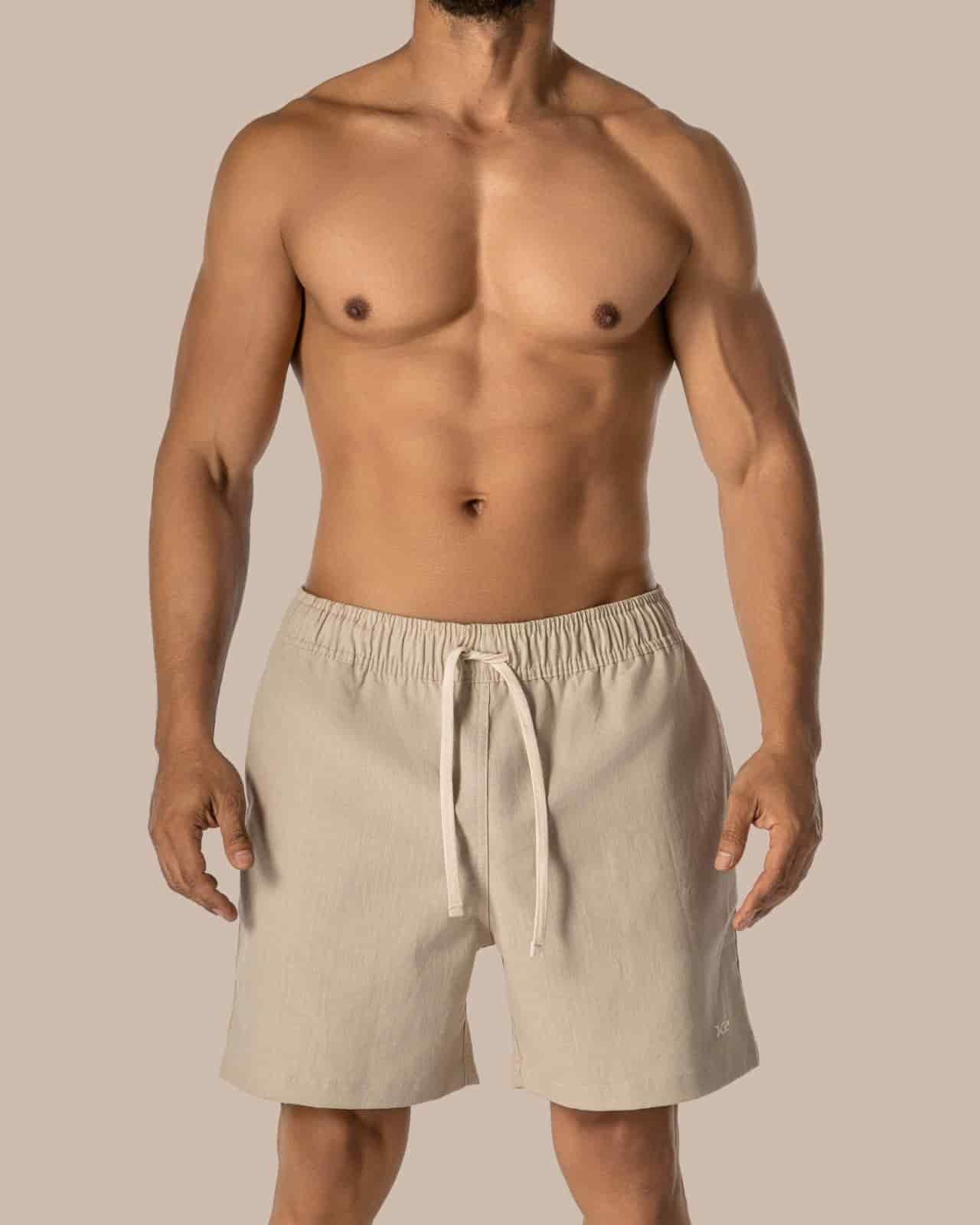 Bermuda Casual Algodón Beige X2 - miniatura 1