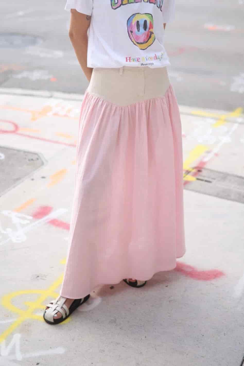 SAND STRIPE SKIRT (ROSA) - miniatura 2