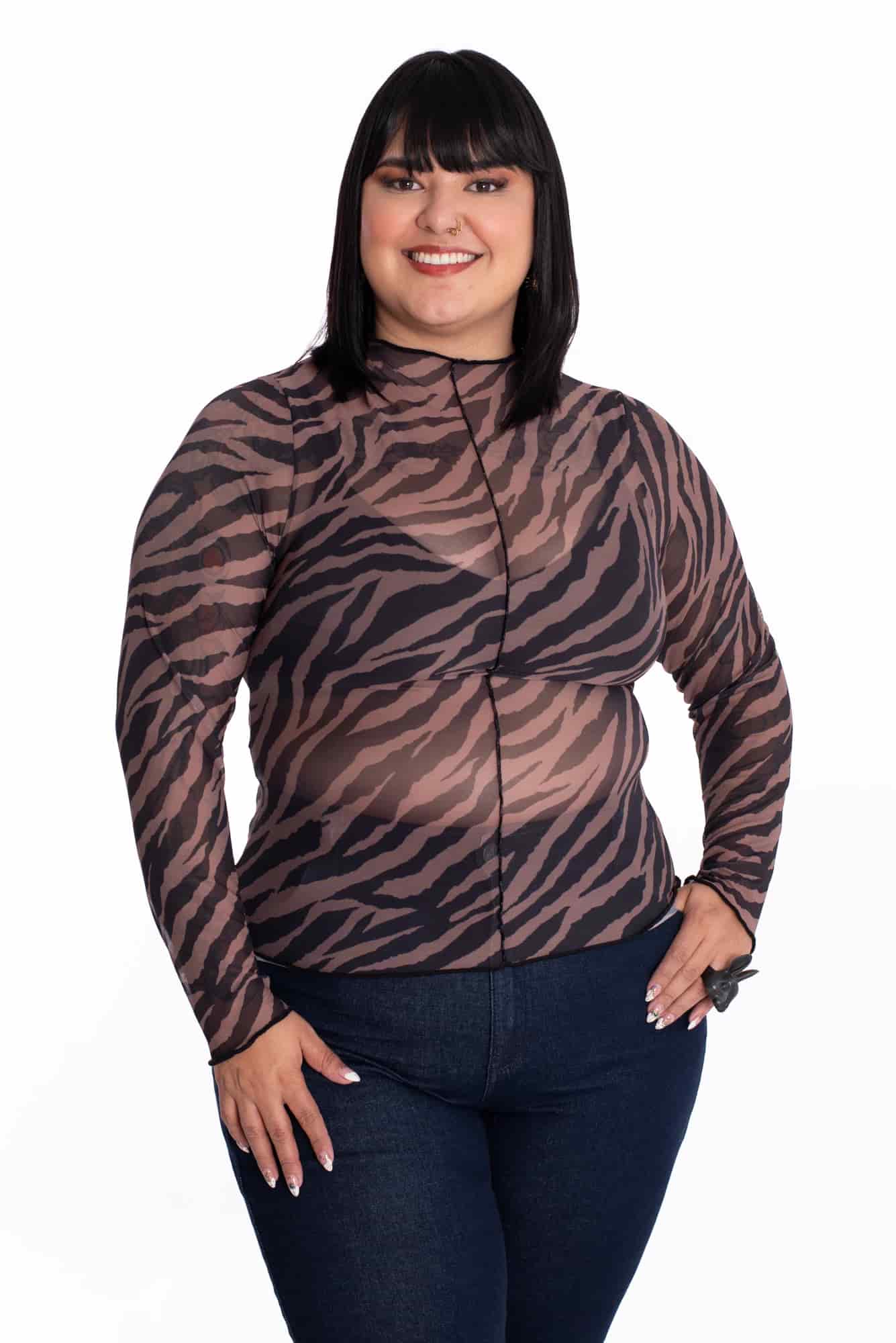 Camibuso Malla Vértical Estampado - miniatura 2