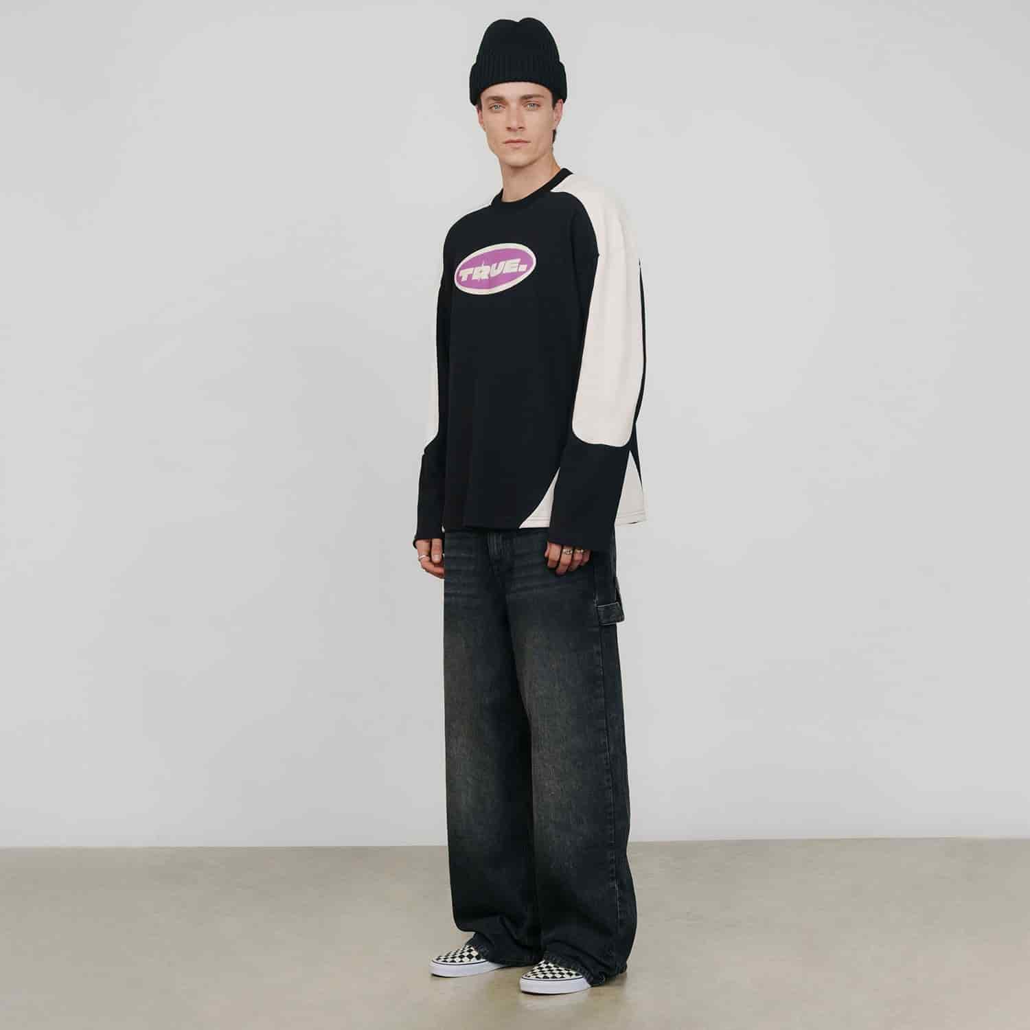 Waffer Long Sleeve Tee - Black - miniatura 7