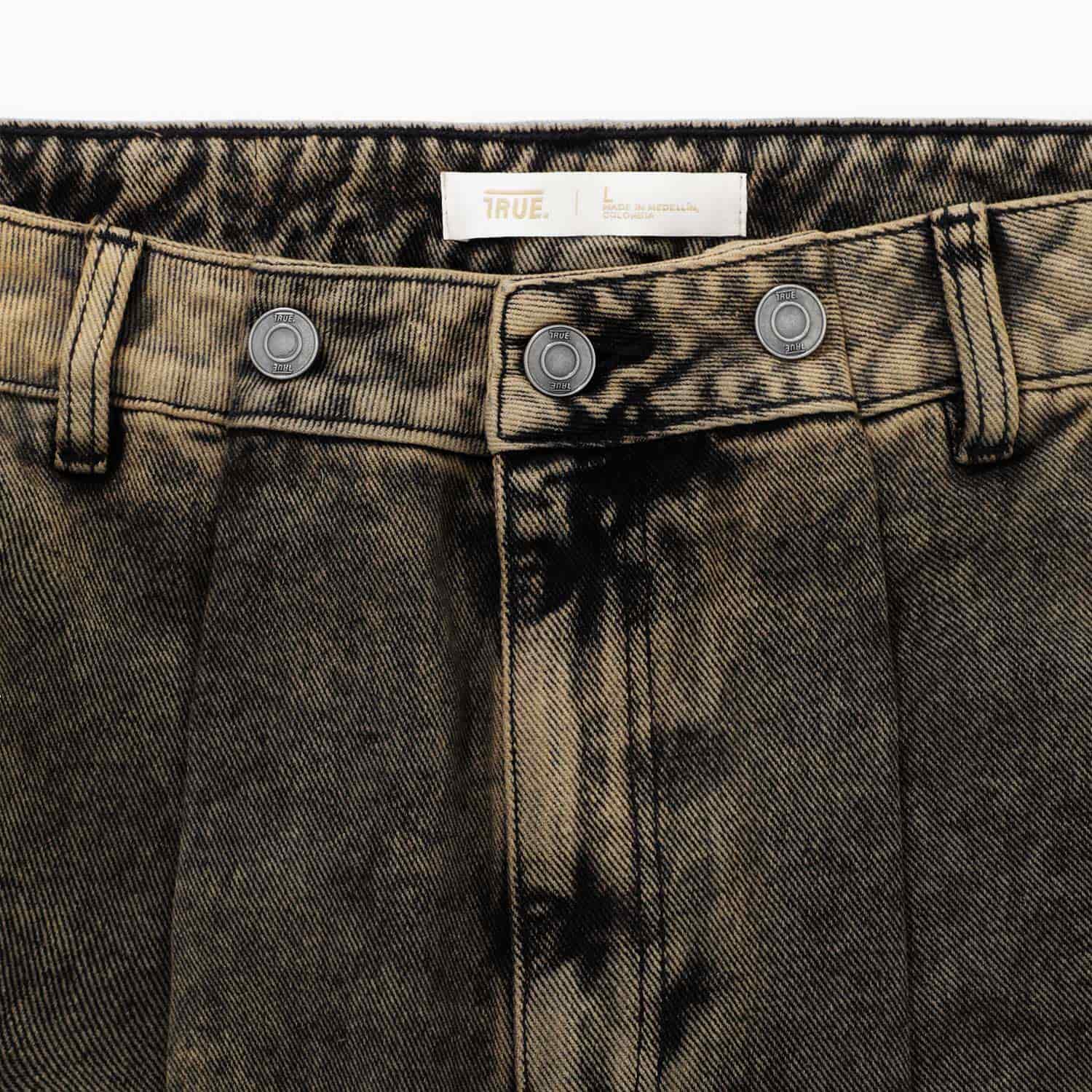Lounge Printed Denim Pants - Brown - miniatura 8