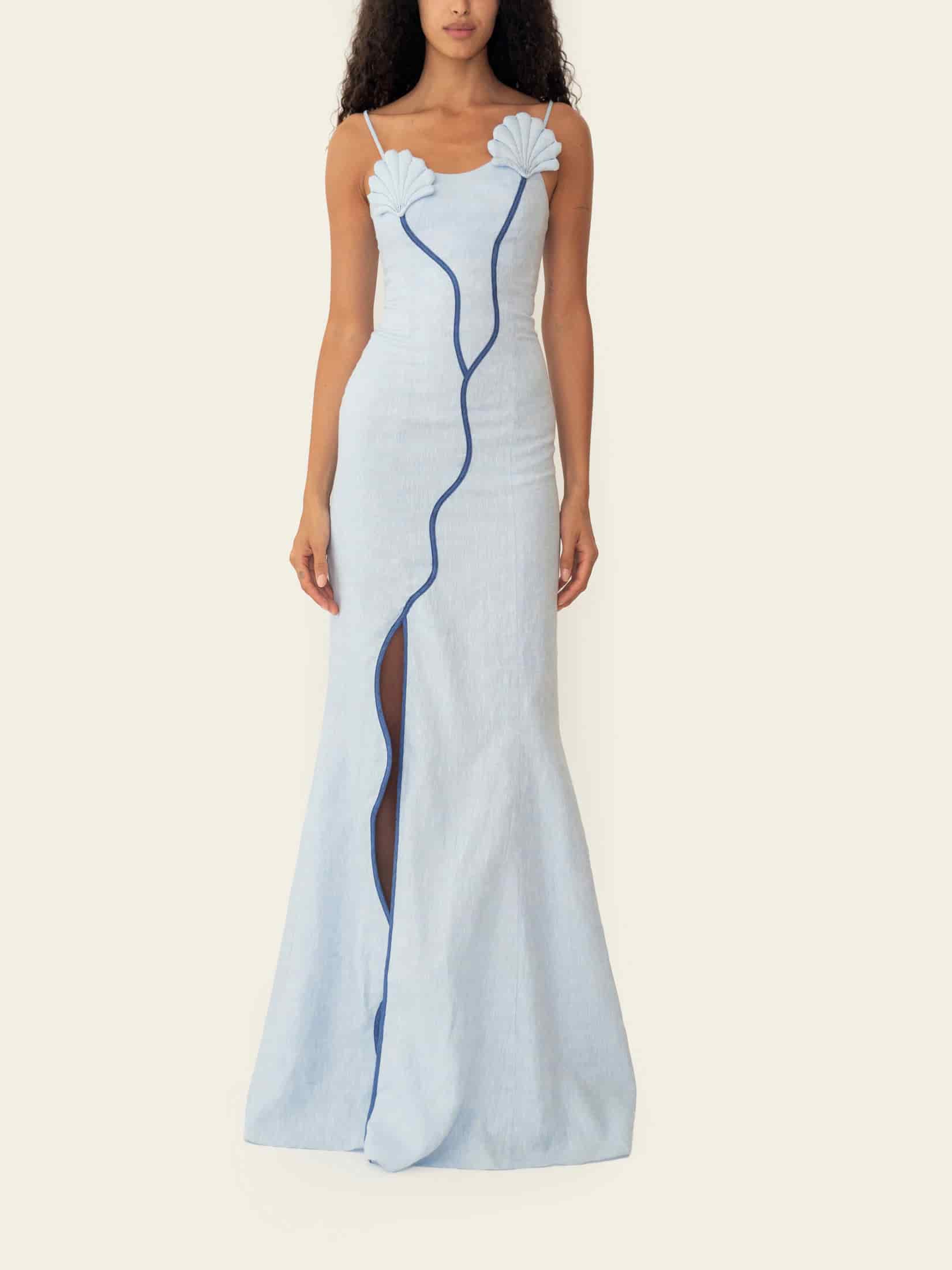 ANTONIA DRESS WAVE BLUE - miniatura 2