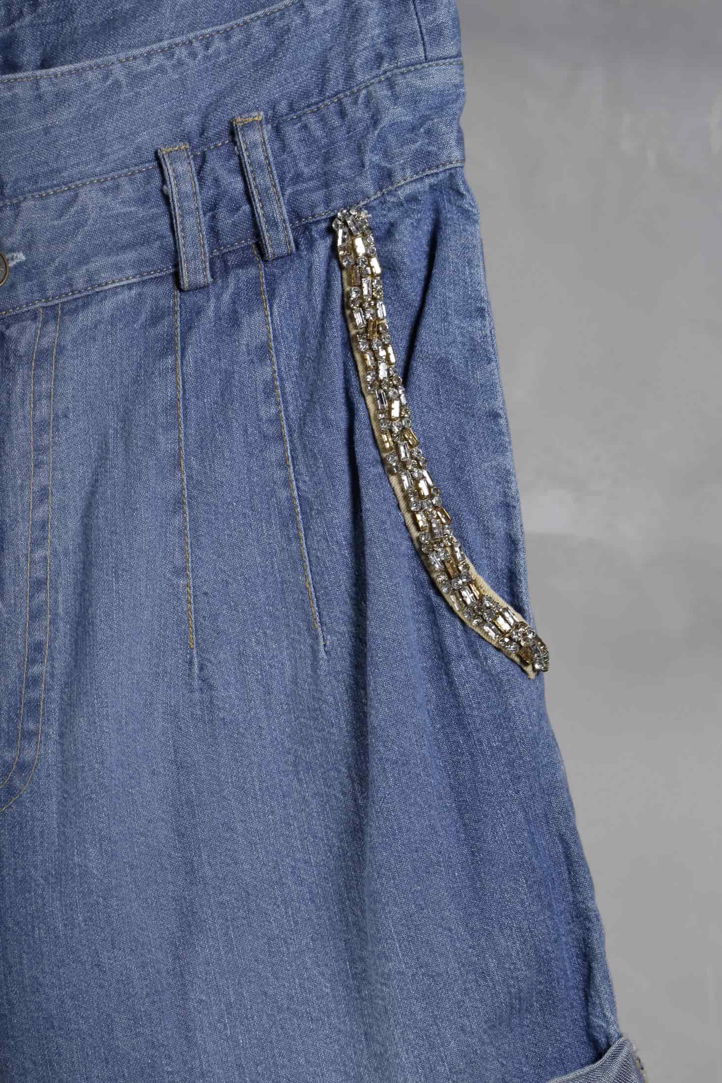 BEAD DENIM BERMUDA - miniatura 2