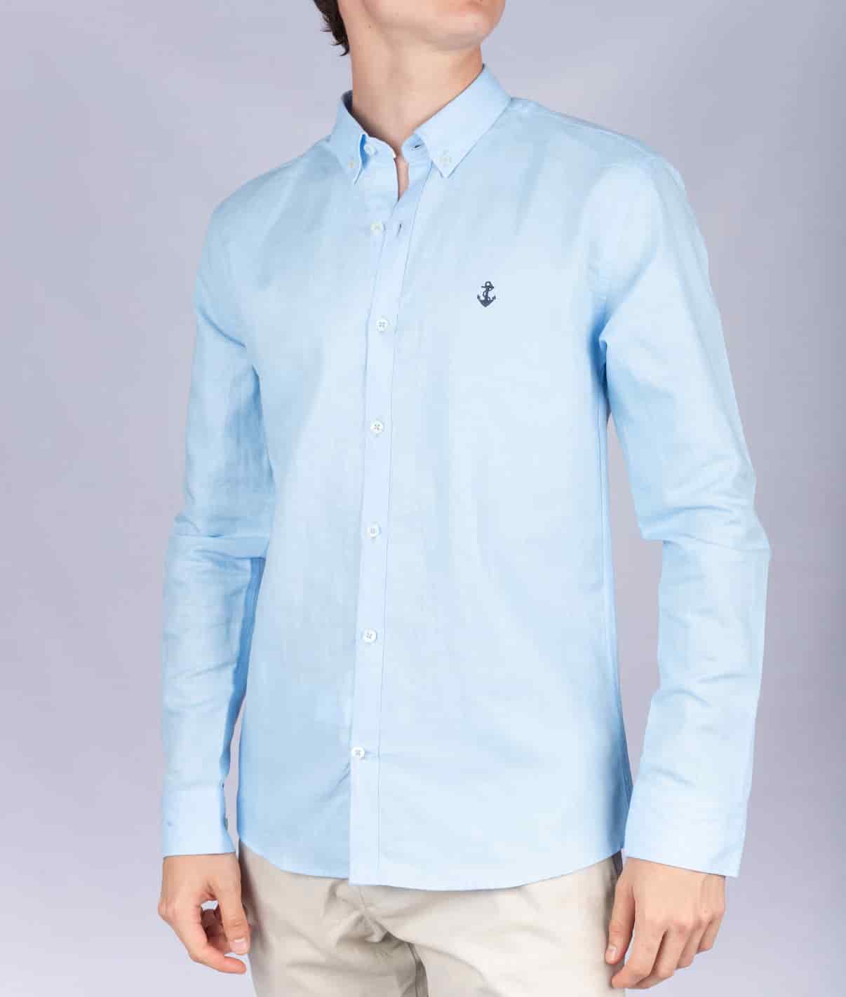 Camisa Lino Azul Cielo - miniatura 1