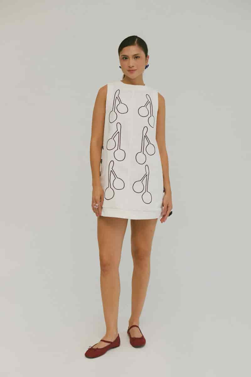 Vestido Anfitriona Cherries Crudo - miniatura 1