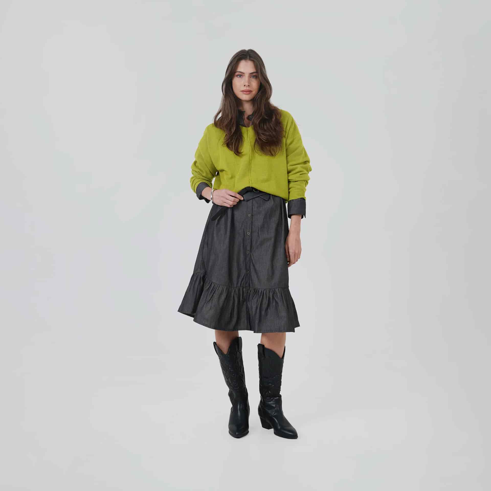 Sweater Cuello V Manga 3/ Cuartos - miniatura 4