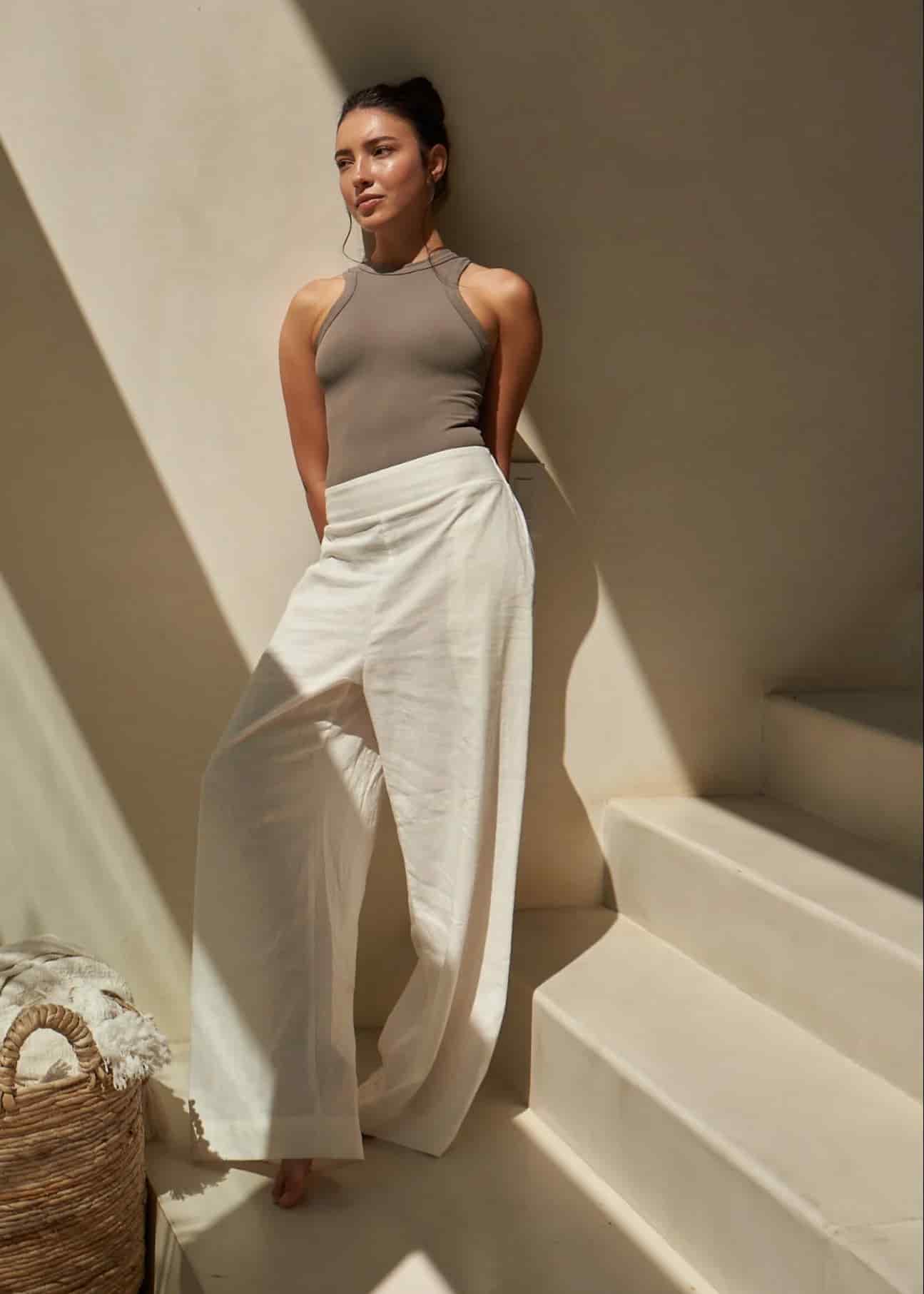 Pant en Lino Morata Crudo - miniatura 2