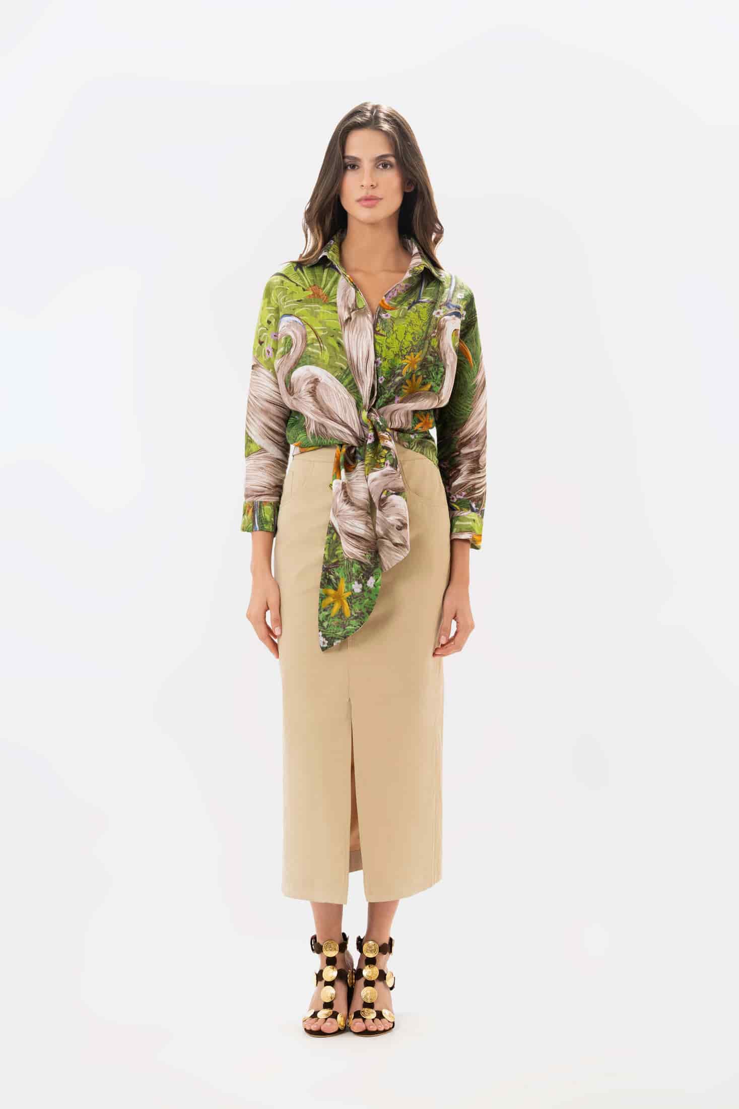 Falda Atena Khaki - miniatura 4