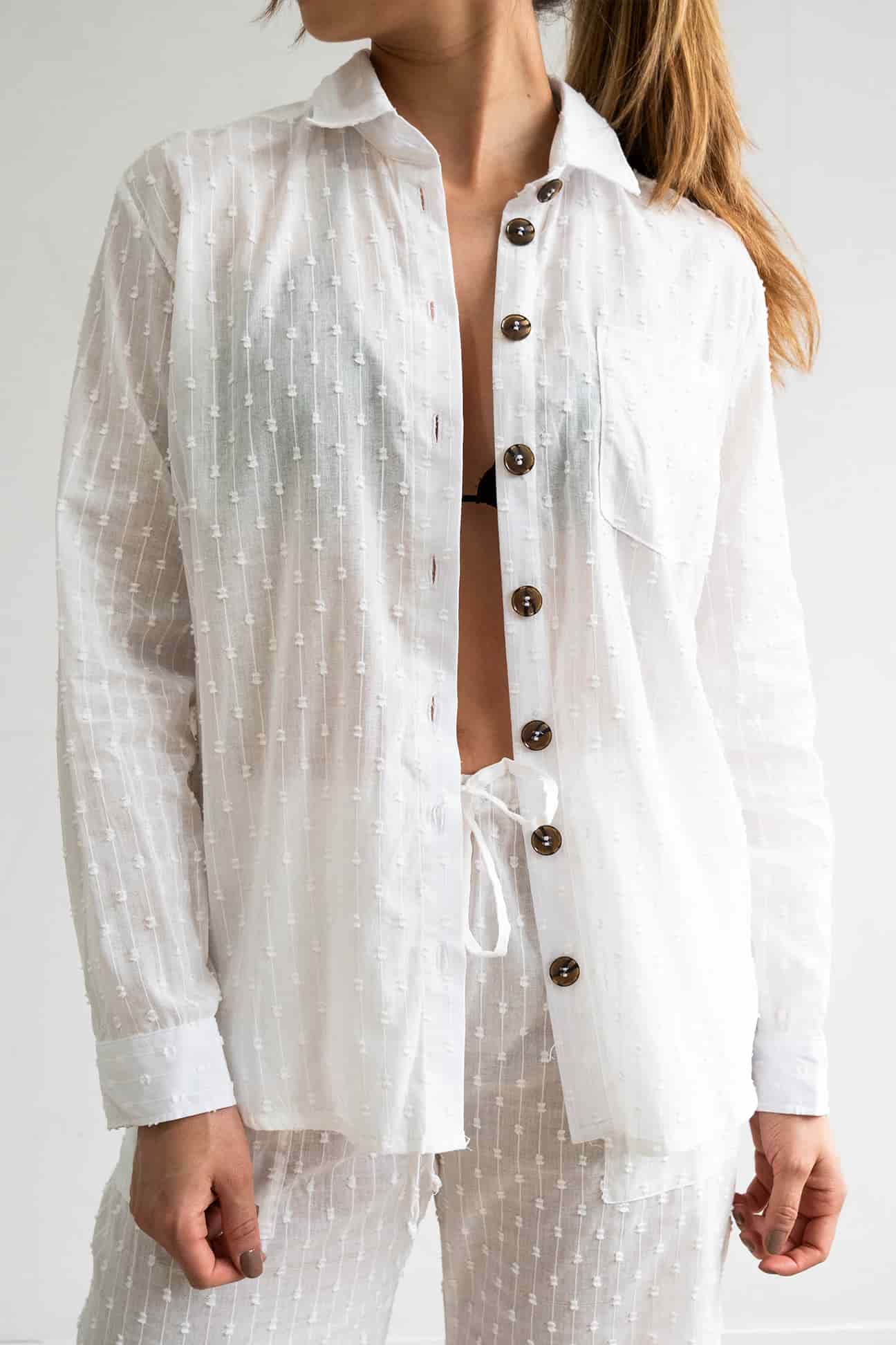 Camisa Vela de algodón | Blanco - miniatura 5