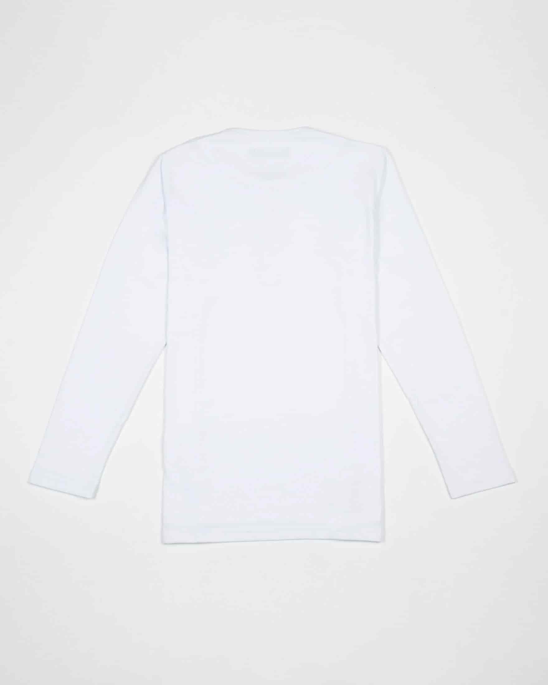 Camiseta Henley Manga Larga Algodón Blanco - miniatura 3