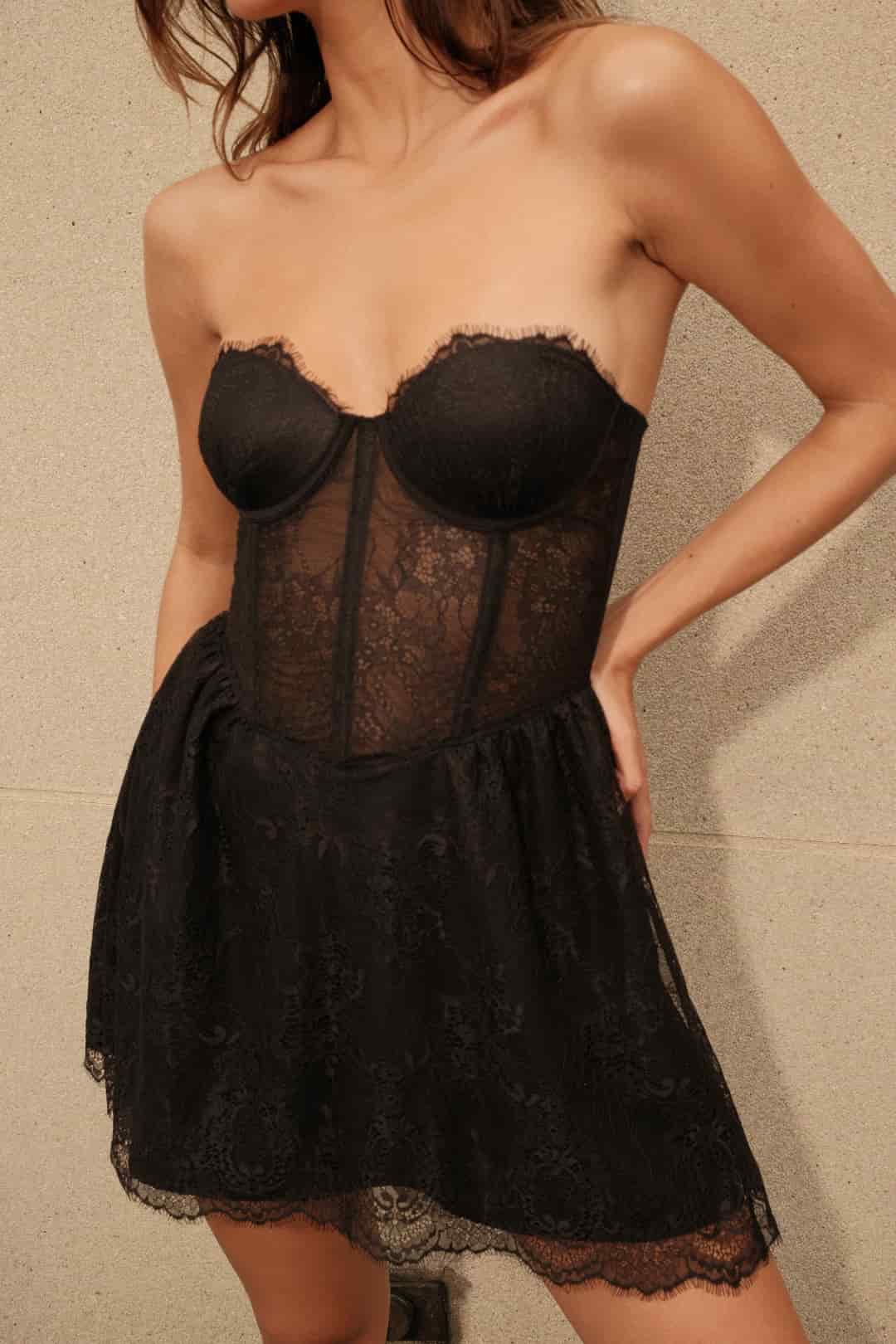 VESTIDO AGNES NEGRO - miniatura 1